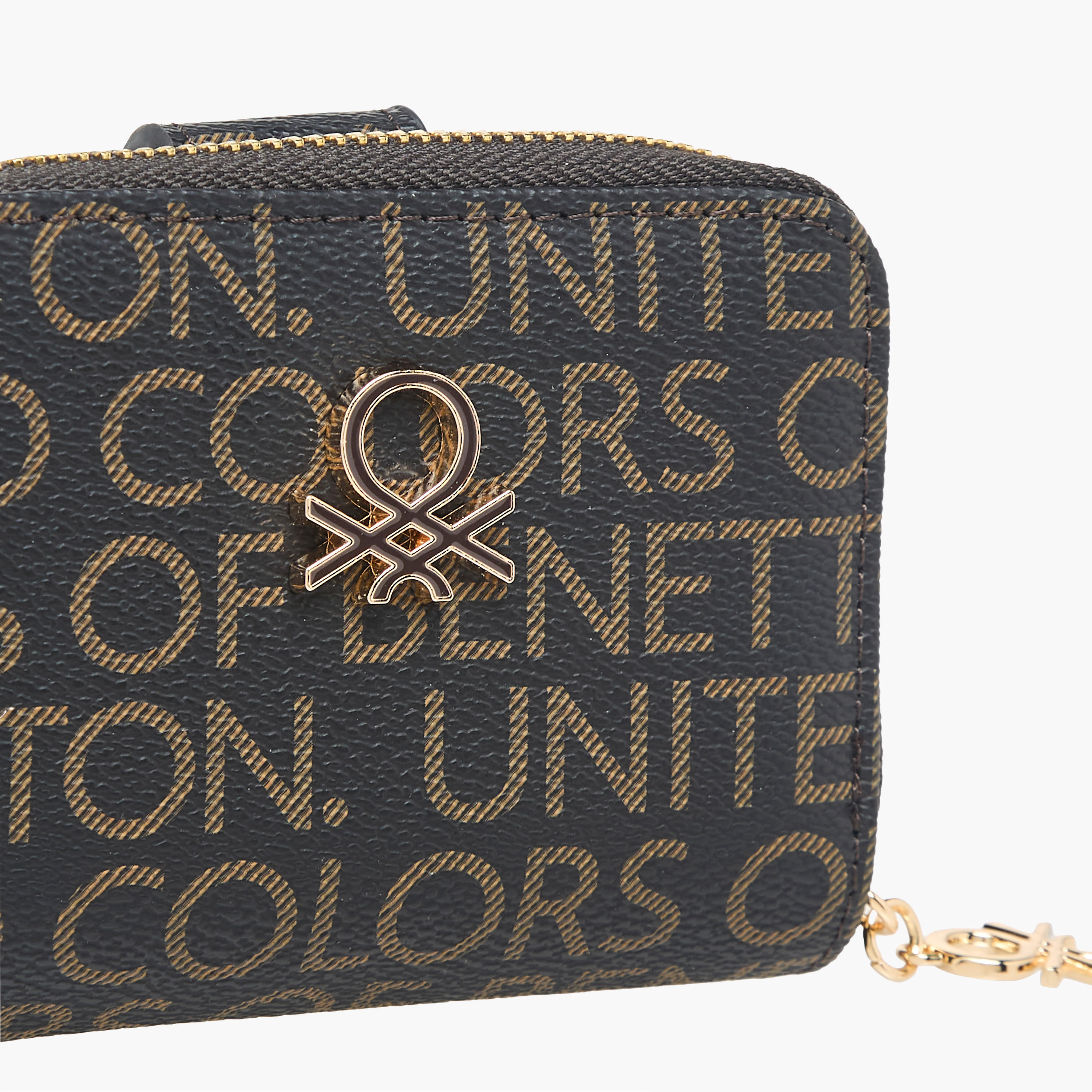 United Colors of Benetton Monogram Print Wallet with Zip Closure-women-bagsandwallets-wallets-image-3