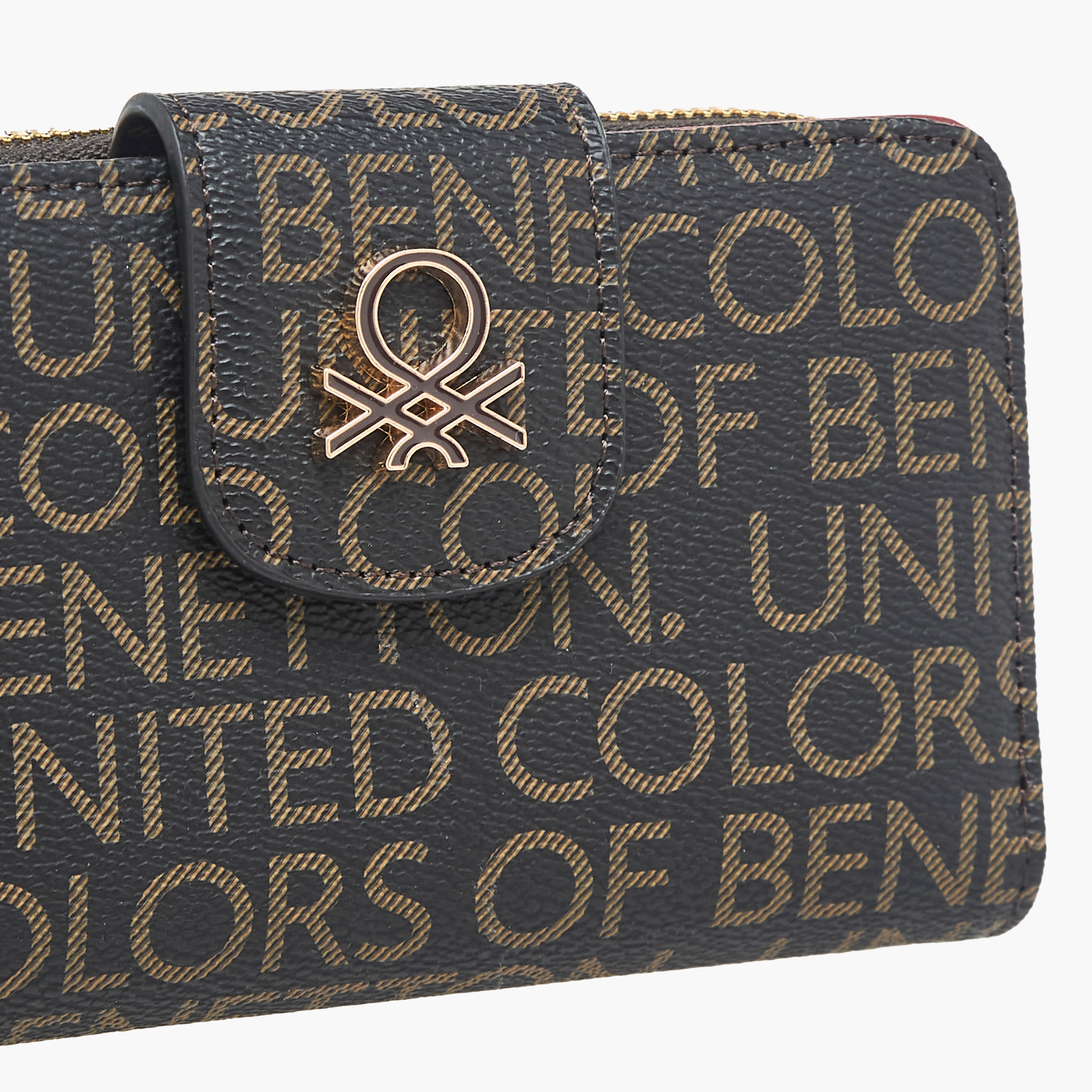 United Colors of Benetton Monogram Print Wallet with Zip Closure-women-bagsandwallets-wallets-image-3