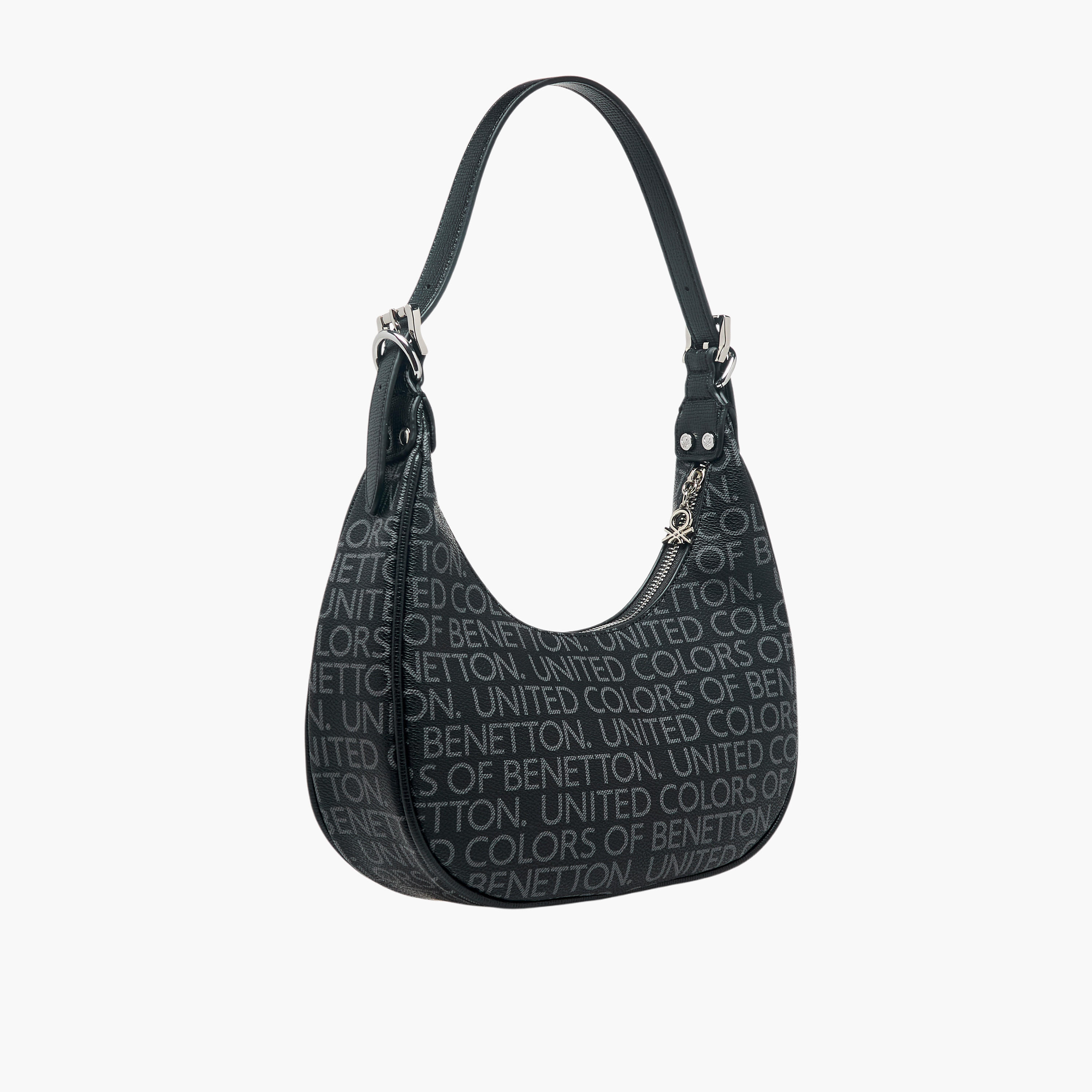 United Colors of Benetton Monogram Print Baguette Bag with Zip Closure-women-bagsandwallets-handbags-image-4