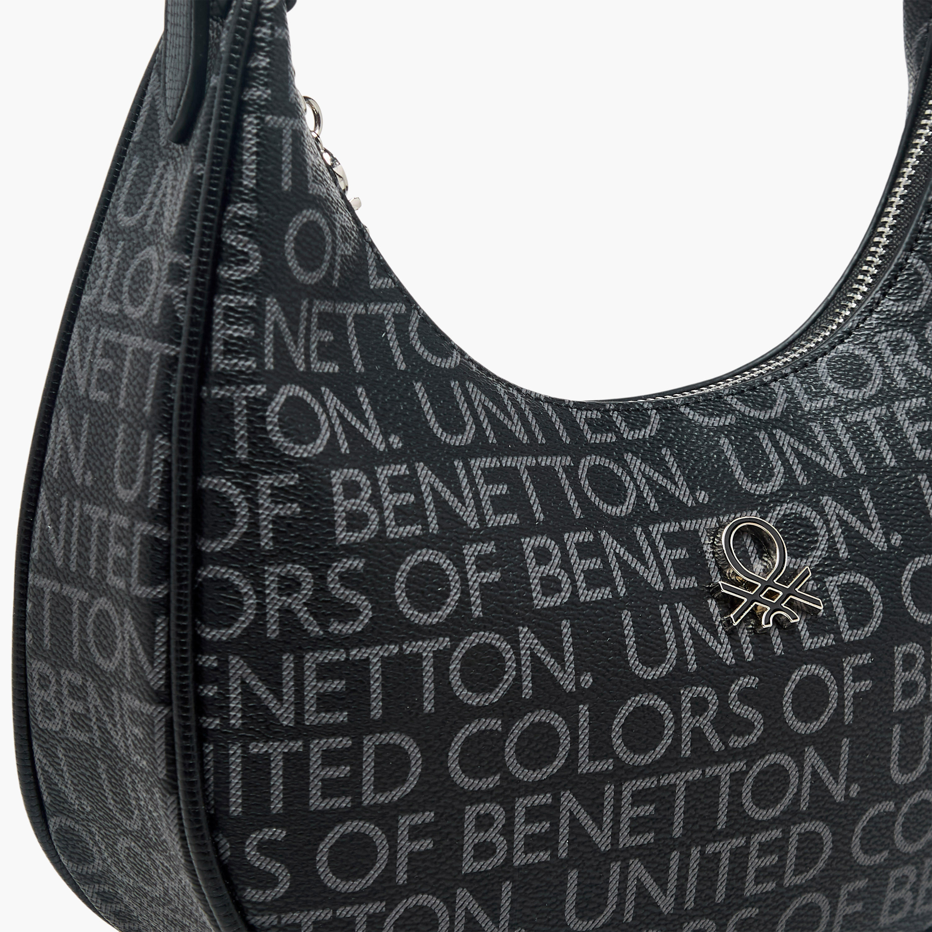 United Colors of Benetton Monogram Print Baguette Bag with Zip Closure-women-bagsandwallets-handbags-image-5