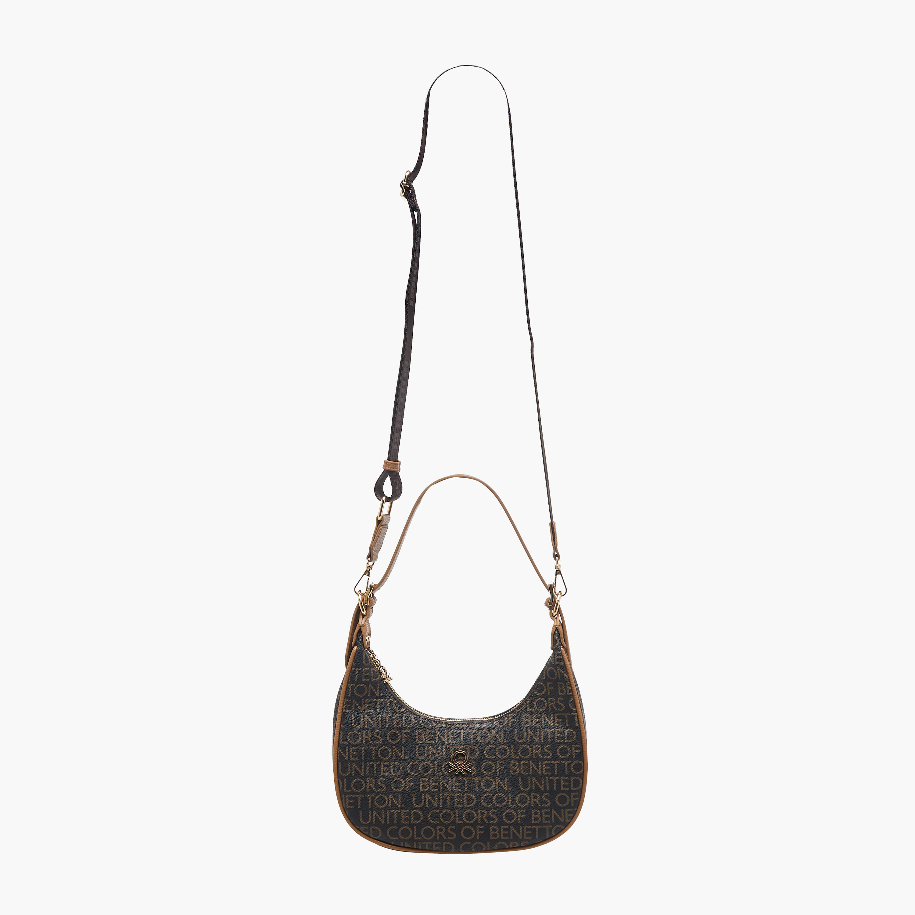 شنطة باجيت بطبعات مونوجرام وسحّاب إغلاق من يونايتد كولورز أوف بينيتون-women-bagsandwallets-handbags-image-3