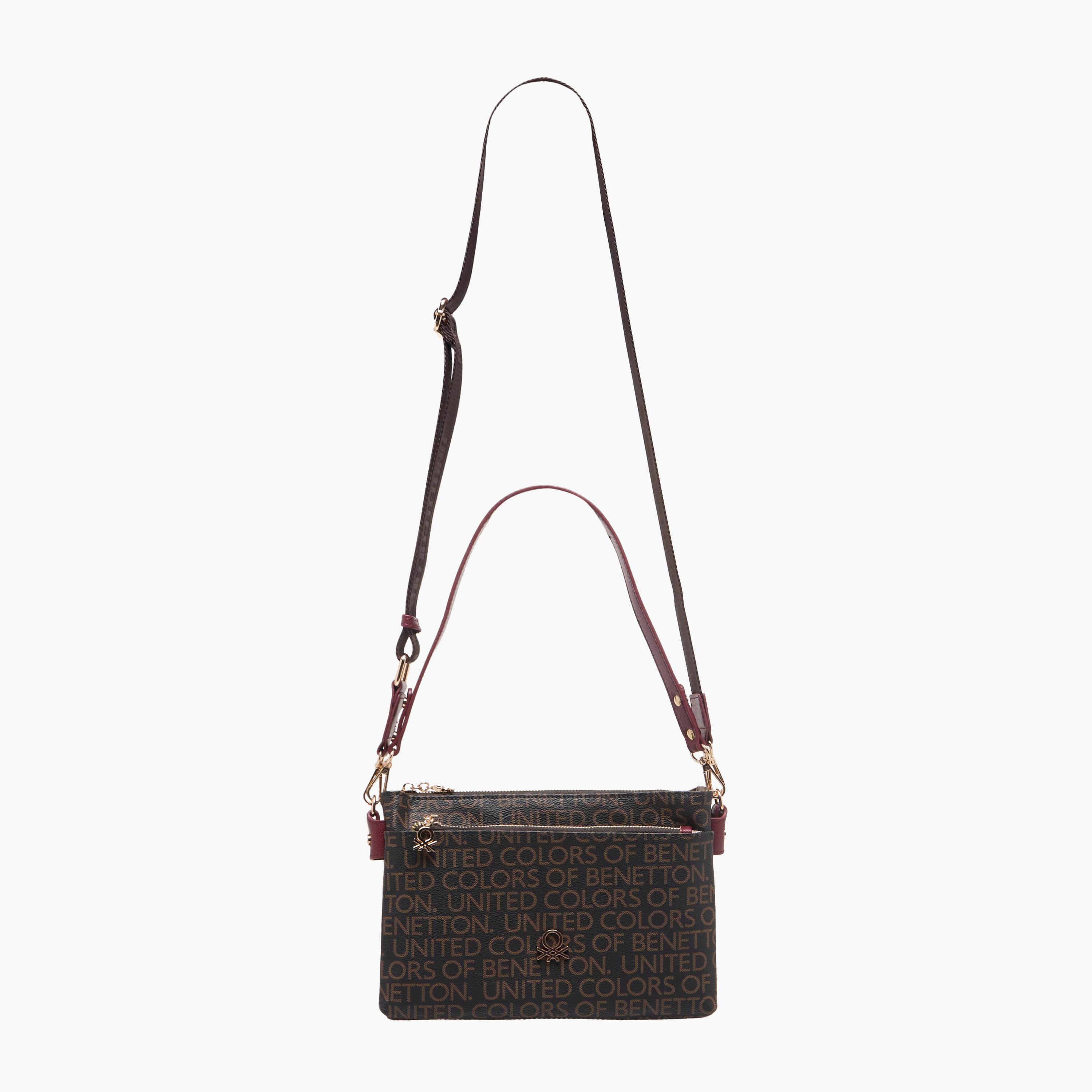 United Colors of Benetton Monogram Print Crossbody Bag with Zip Closure-women-bagsandwallets-handbags-image-3