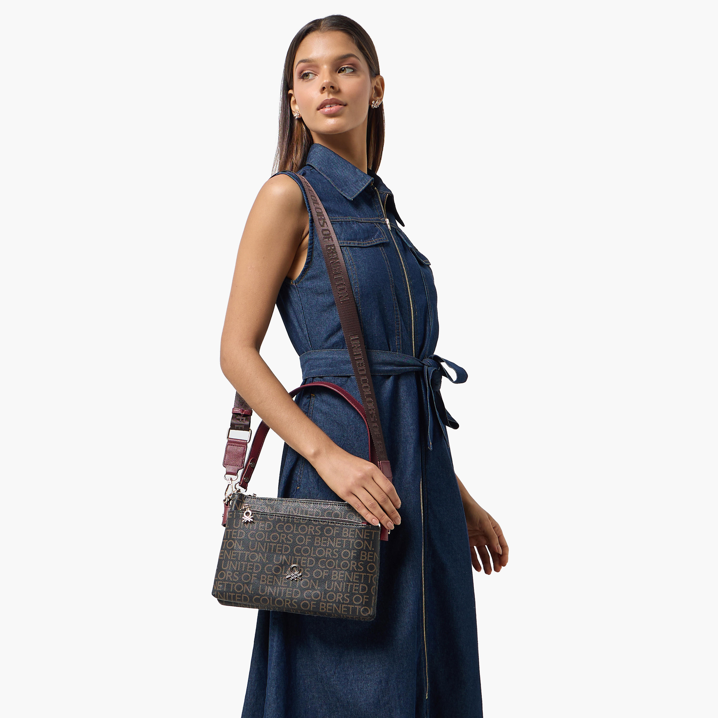 United Colors of Benetton Monogram Print Crossbody Bag with Zip Closure-women-bagsandwallets-handbags-image-8