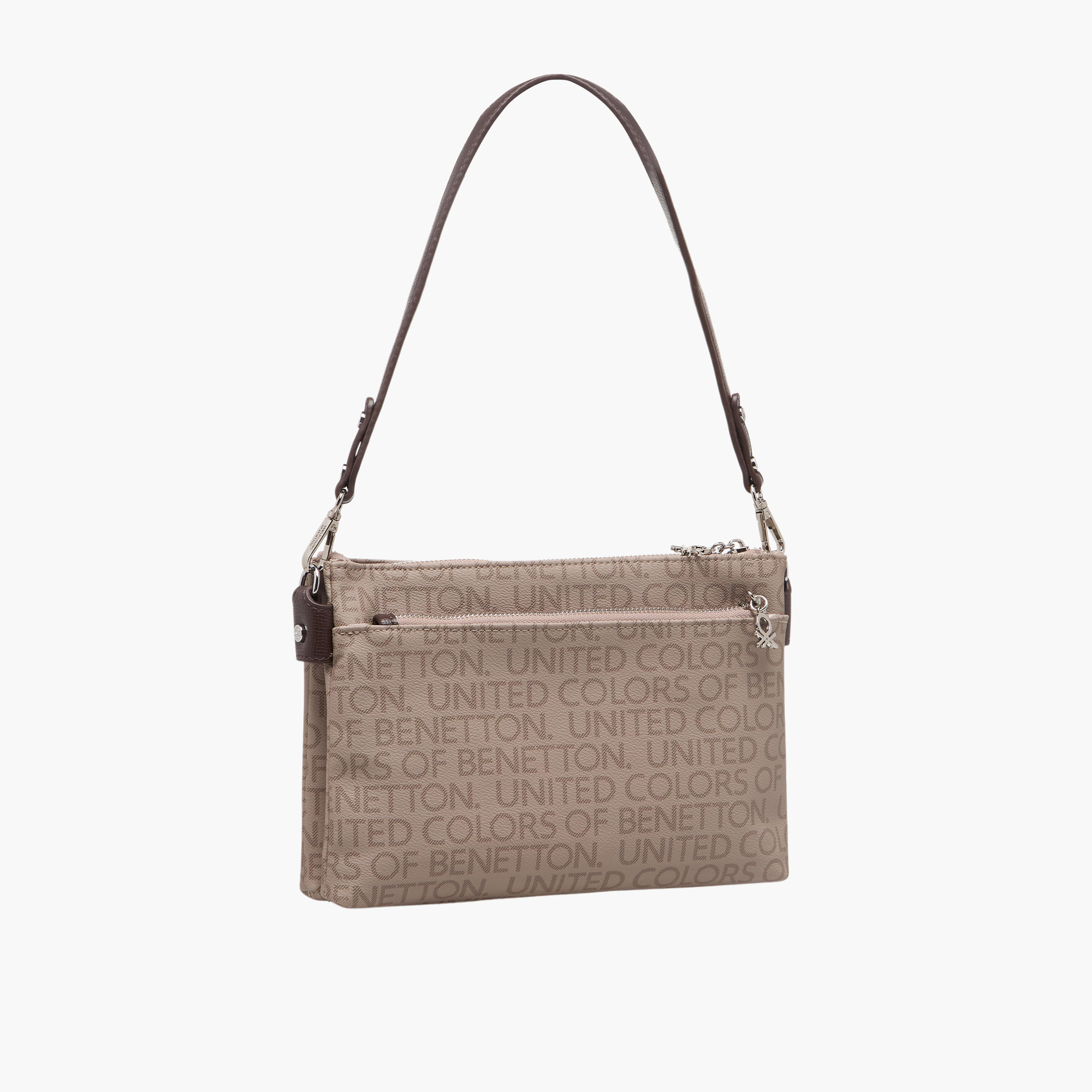 شنطة كروس بودي بطبعات مونوجرام وزر إغلاق من يونايتد كولورز أوف بينيتون-women-bagsandwallets-handbags-image-4