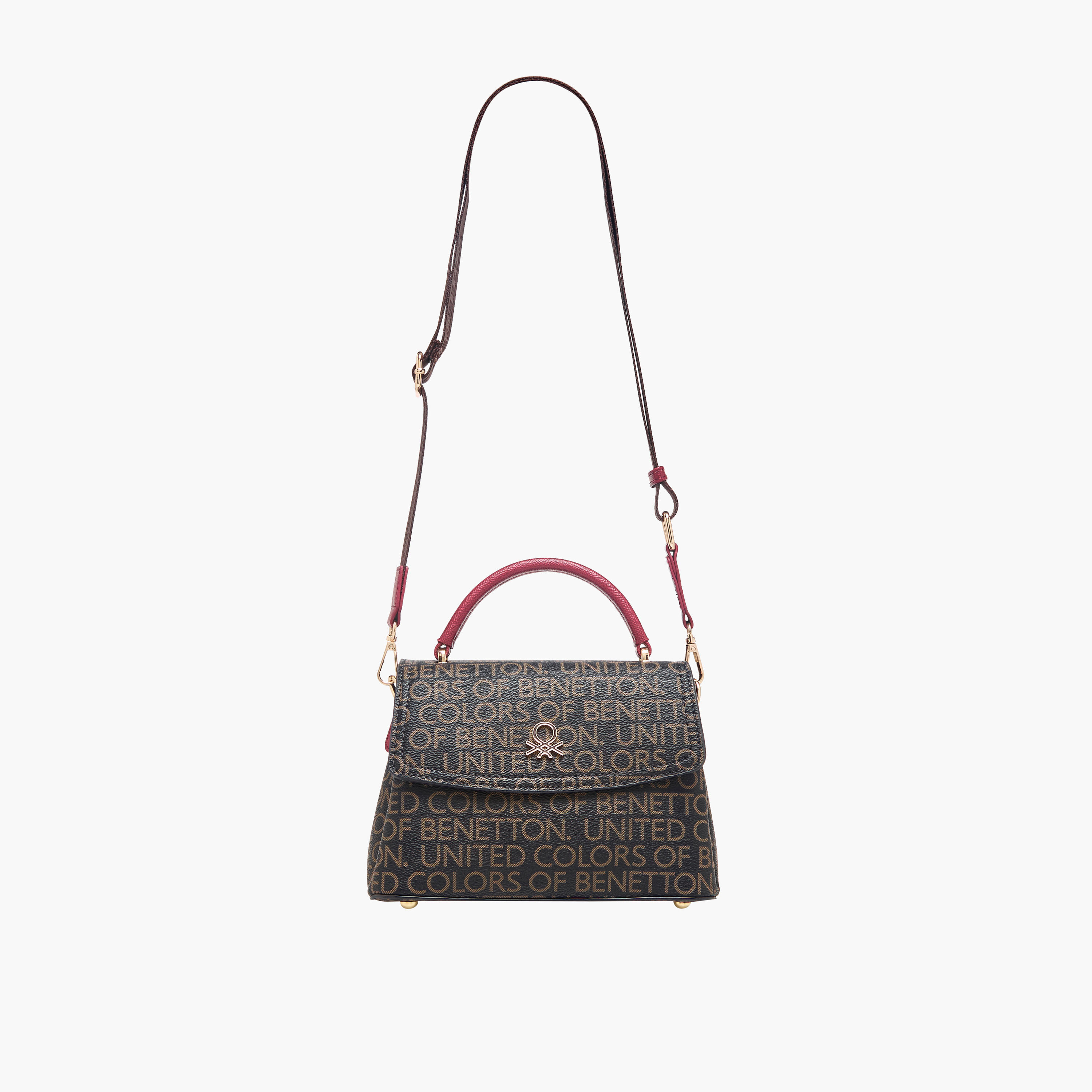United Colors of Benetton Monogram Print Crossbody Bag with Zip Closure-women-bagsandwallets-handbags-image-3