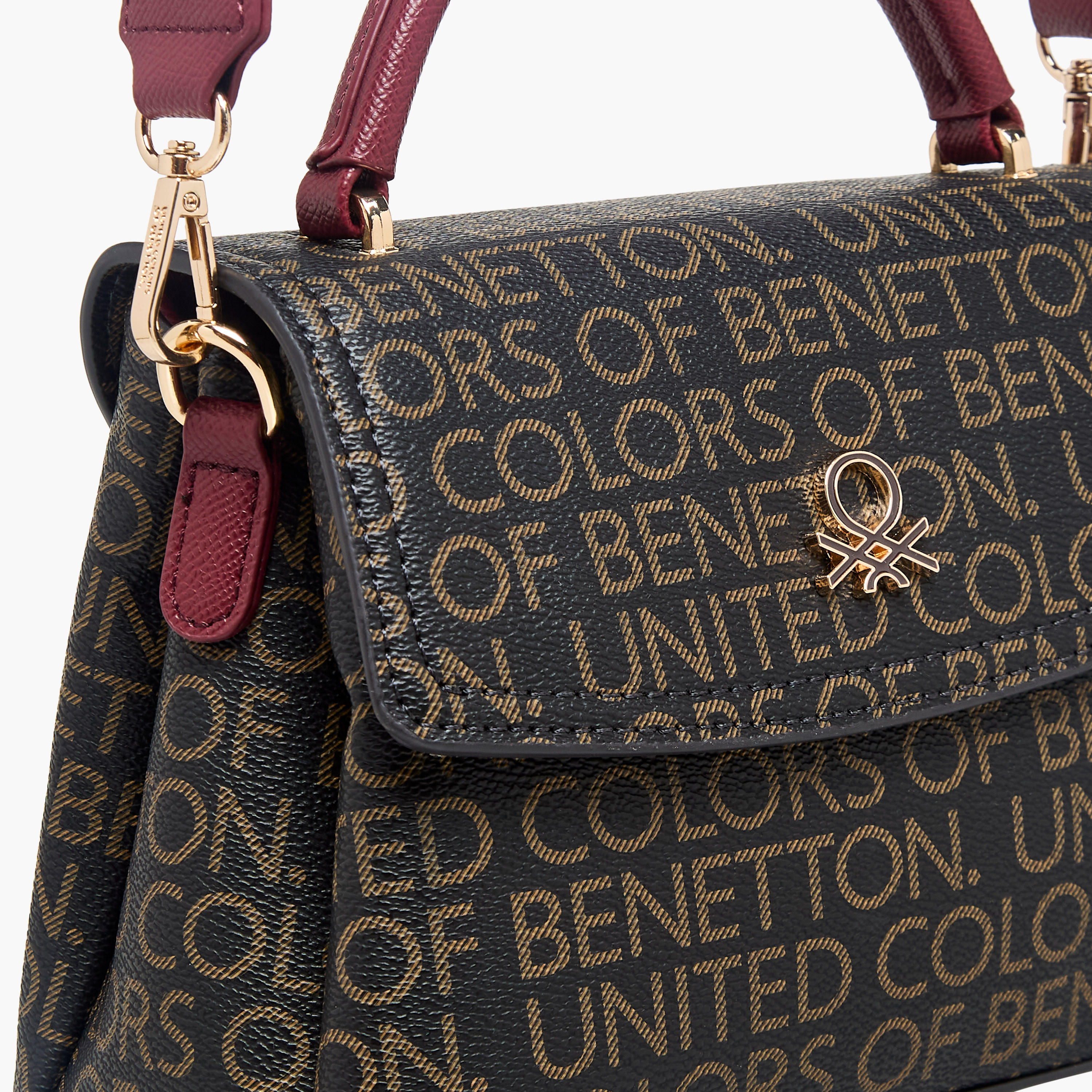 United Colors of Benetton Monogram Print Crossbody Bag with Zip Closure-women-bagsandwallets-handbags-image-5