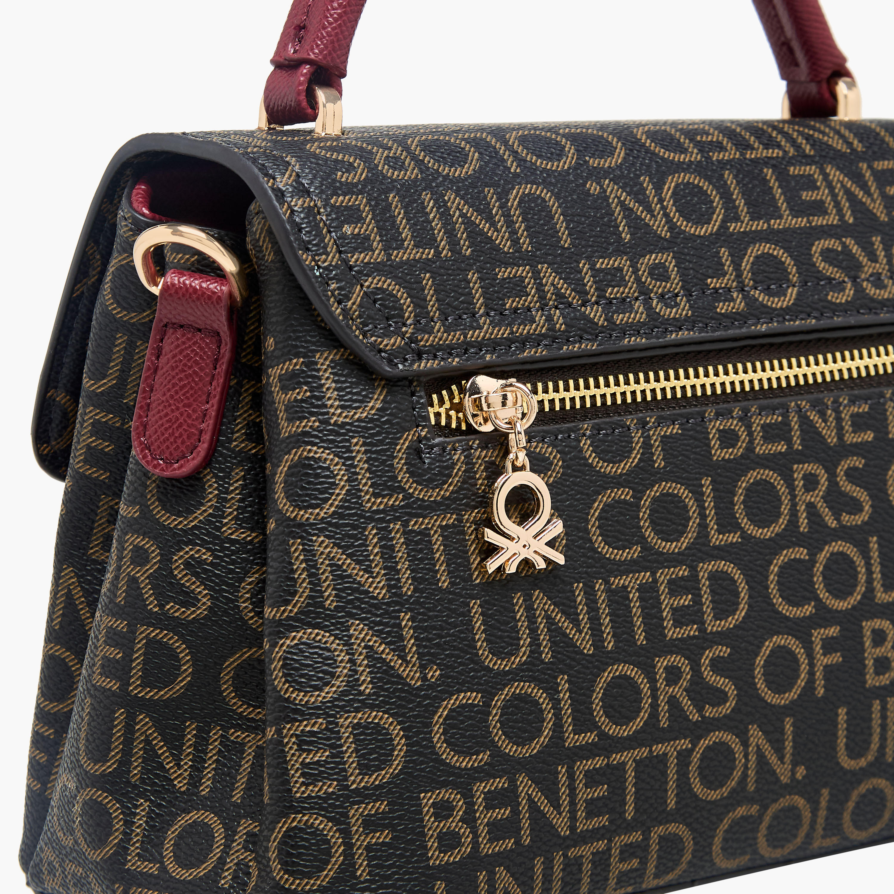 United Colors of Benetton Monogram Print Crossbody Bag with Zip Closure-women-bagsandwallets-handbags-image-6