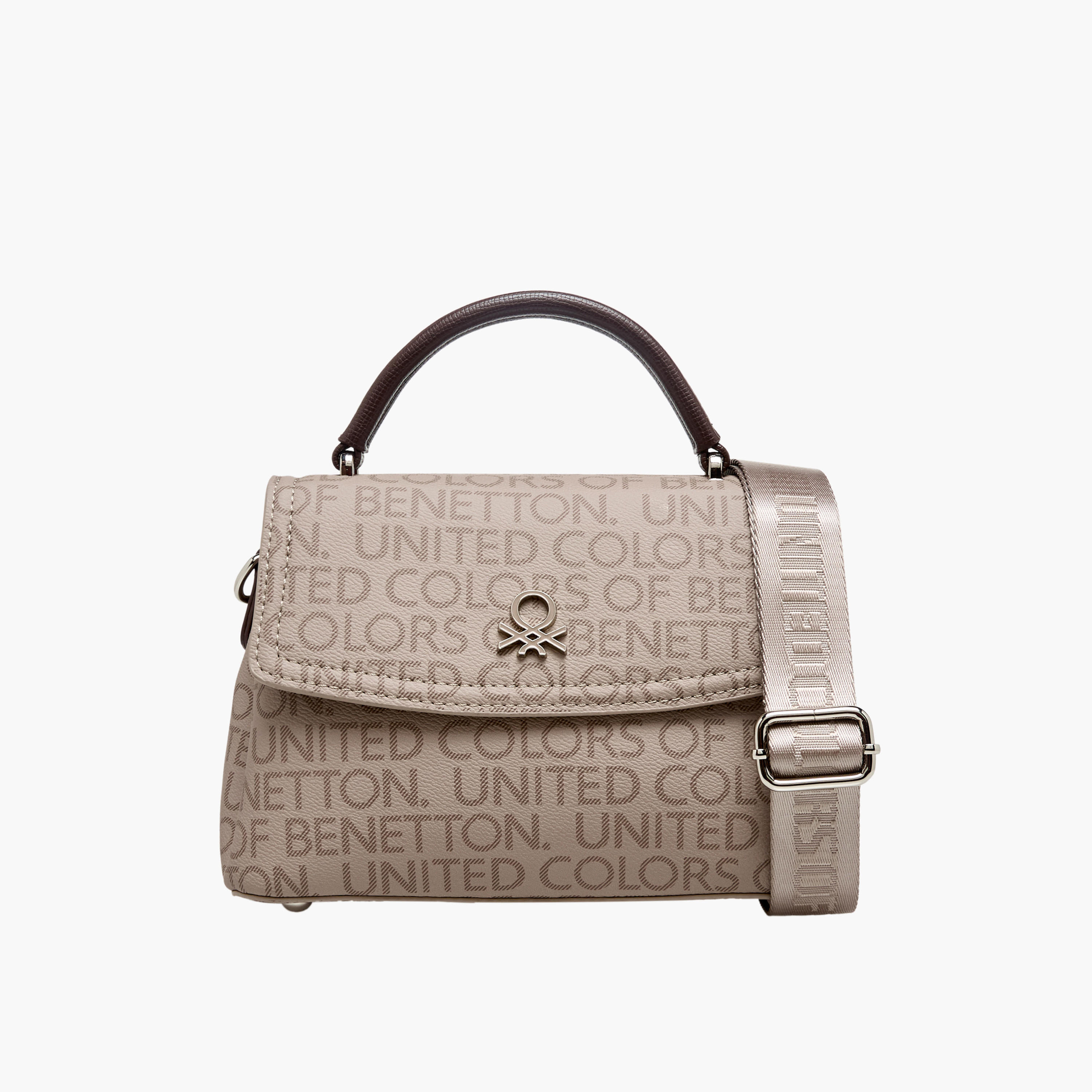 United Colors of Benetton Monogram Print Crossbody Bag with Zip Closure-women-bagsandwallets-handbags-image-1