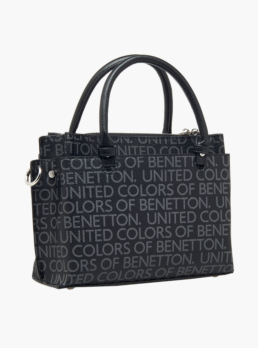 United Colors of Benetton Monogram Print Crossbody Bag with Zip Closure-women-bagsandwallets-handbags-image-4