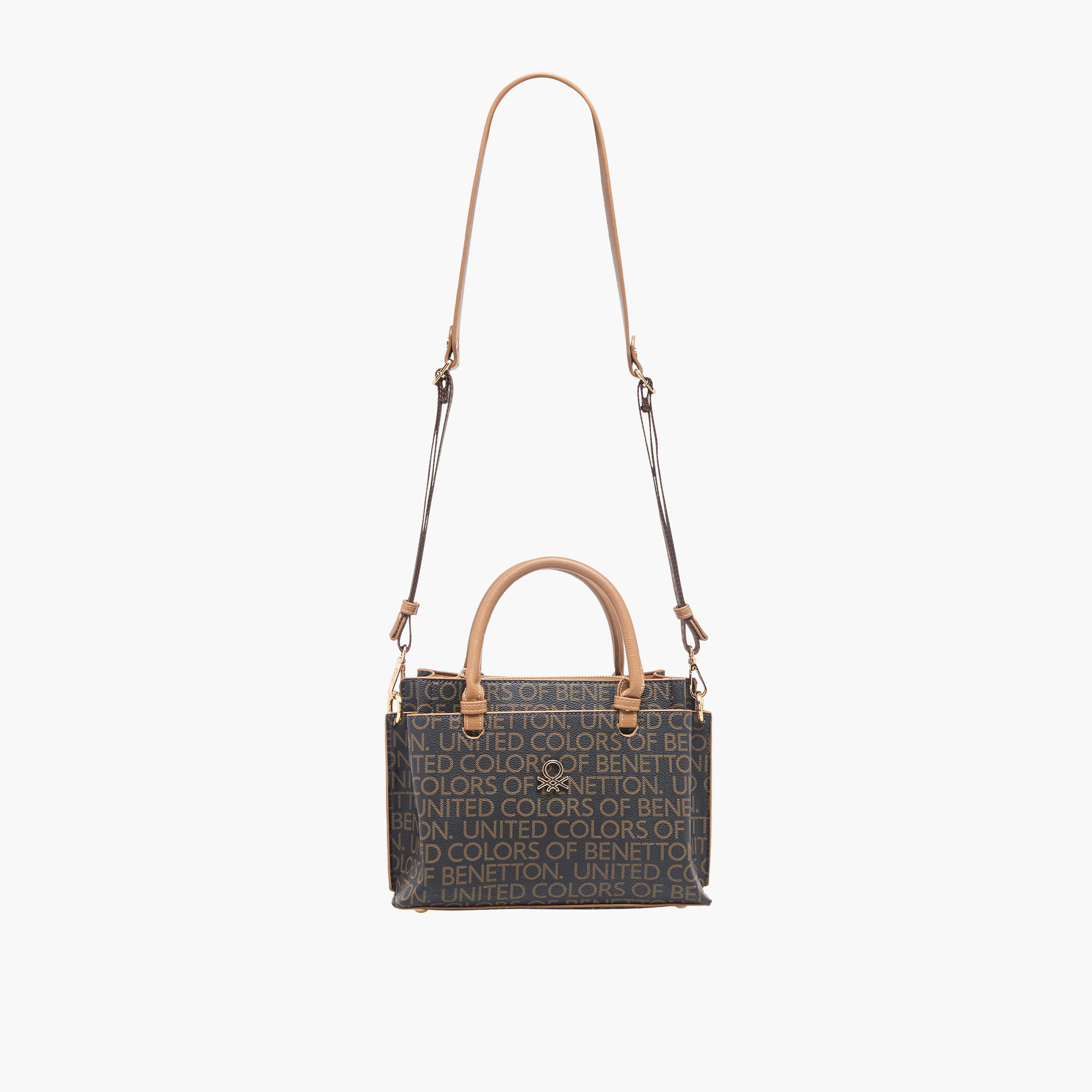 United Colors of Benetton Monogram Print Crossbody Bag with Zip Closure-women-bagsandwallets-handbags-image-3
