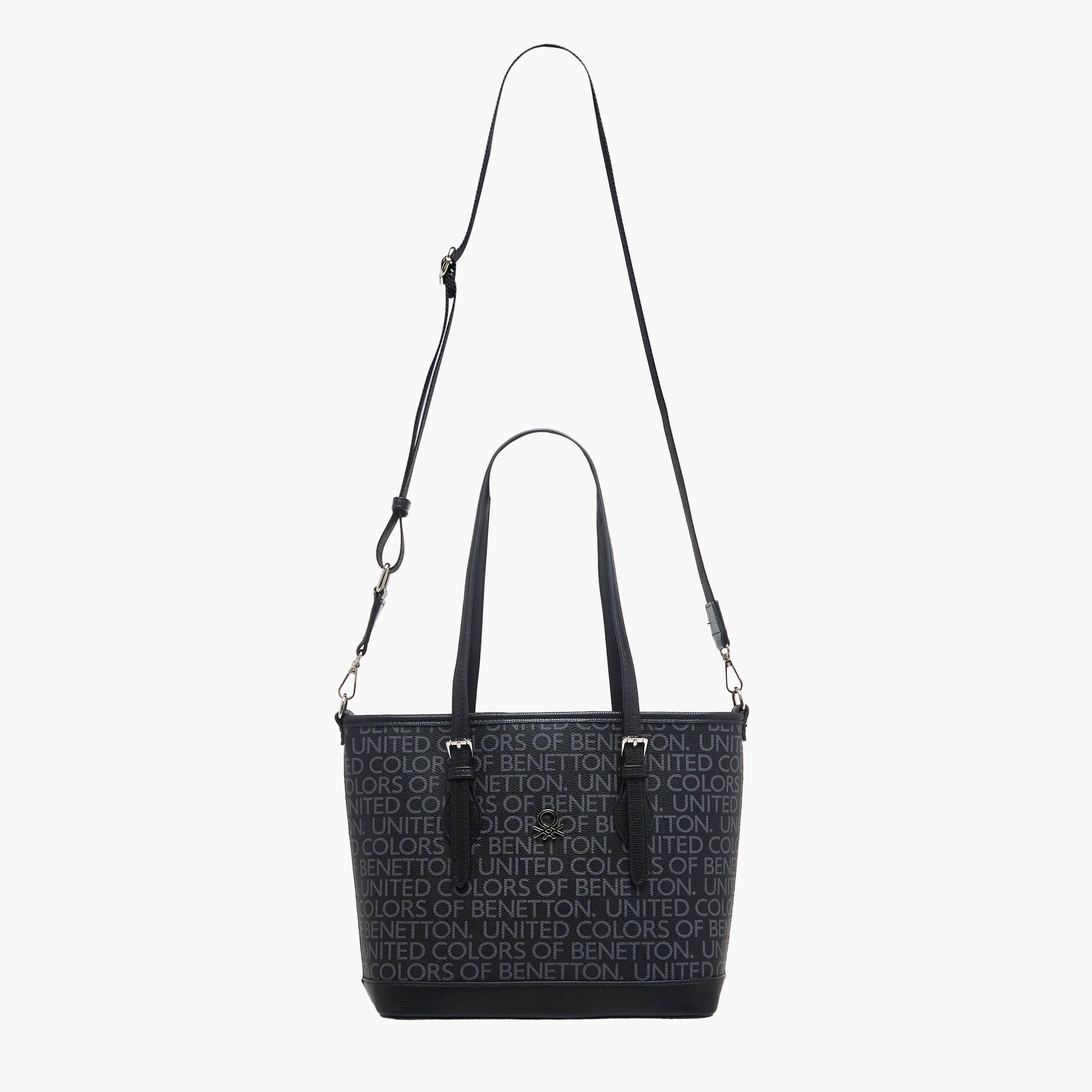 United Colors of Benetton Logo Print Tote Bag with Detachable Strap-women-bagsandwallets-handbags-image-3