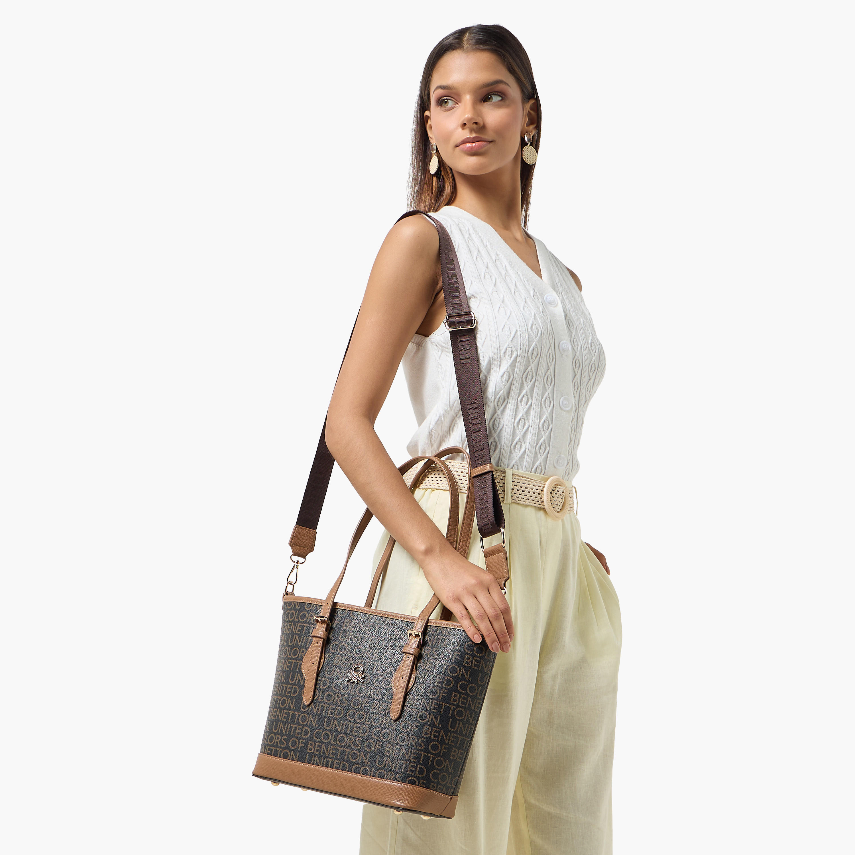 United Colors of Benetton Logo Print Tote Bag with Detachable Strap-women-bagsandwallets-handbags-image-8