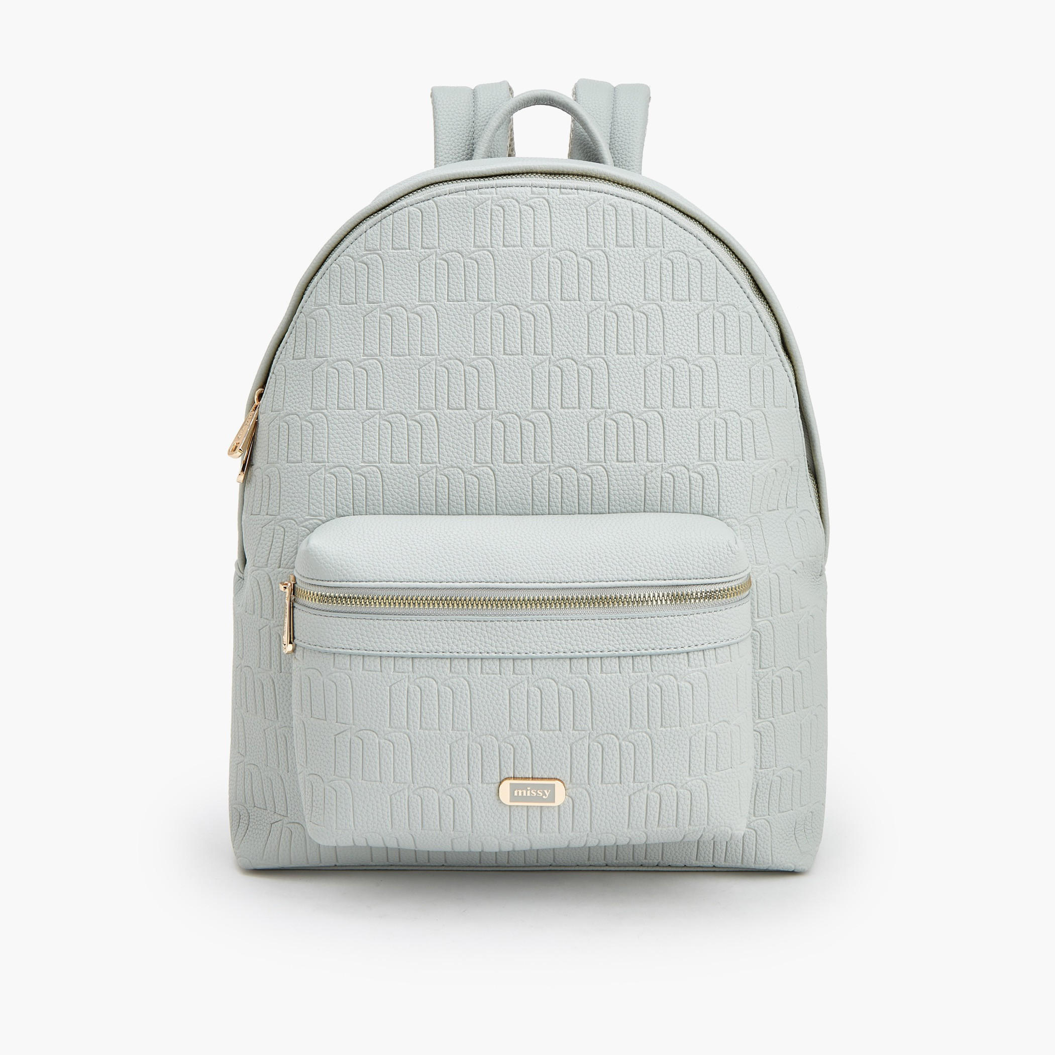 Missy Monogram Embossed Backpack with Laptop Compartment-women-bagsandwallets-backpacks-image-1