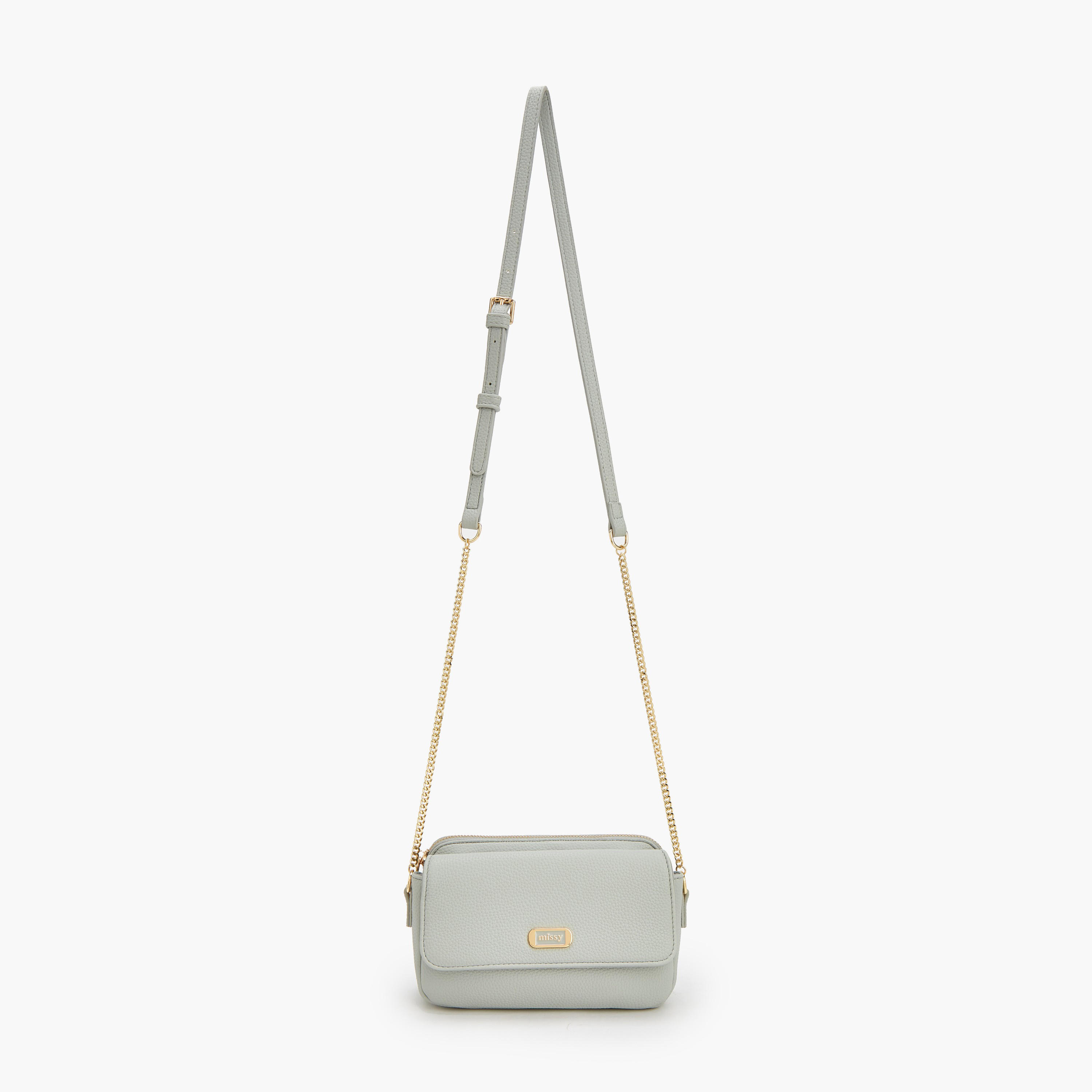 Missy Textured Crossbody Bag with Chain Strap-women-bagsandwallets-handbags-image-2