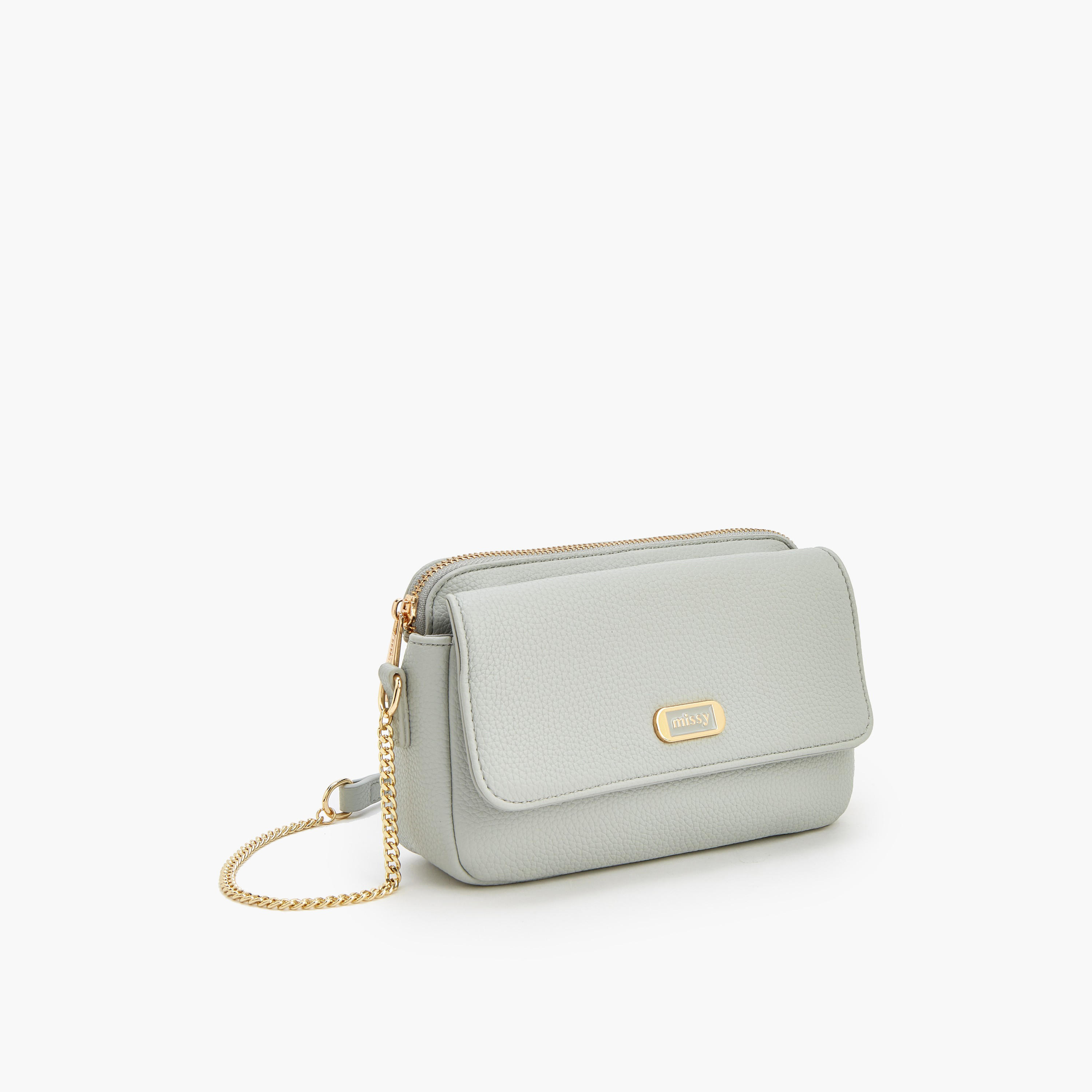 Missy Textured Crossbody Bag with Chain Strap-women-bagsandwallets-handbags-image-3
