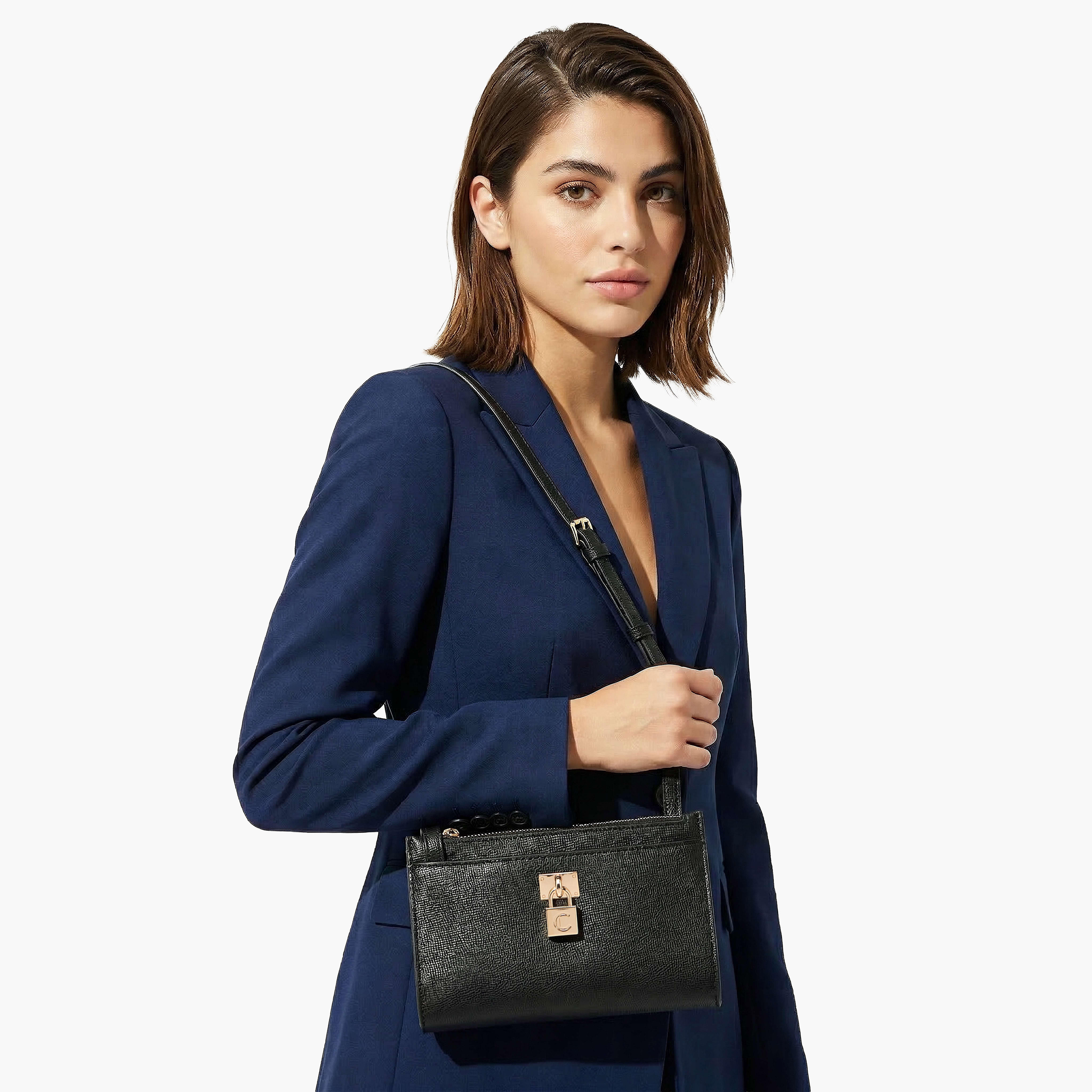 Le Confort Textured Crossbody Bag with Lock Accent-women-bagsandwallets-handbags-image-2