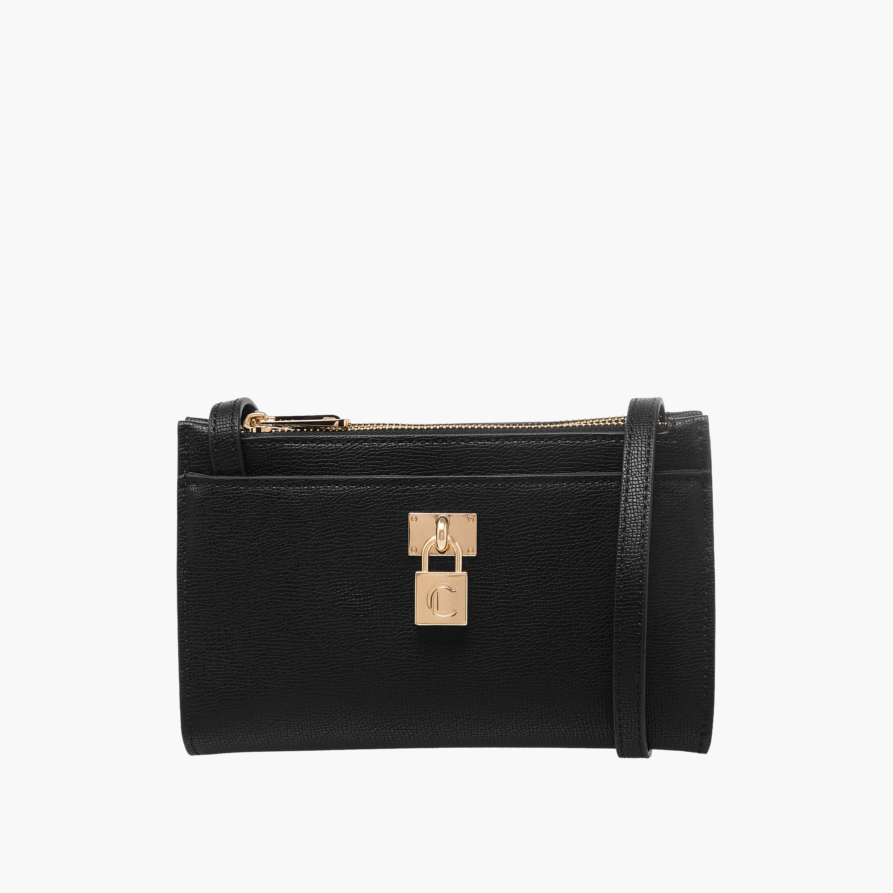 Le Confort Textured Crossbody Bag with Lock Accent-women-bagsandwallets-handbags-image-1