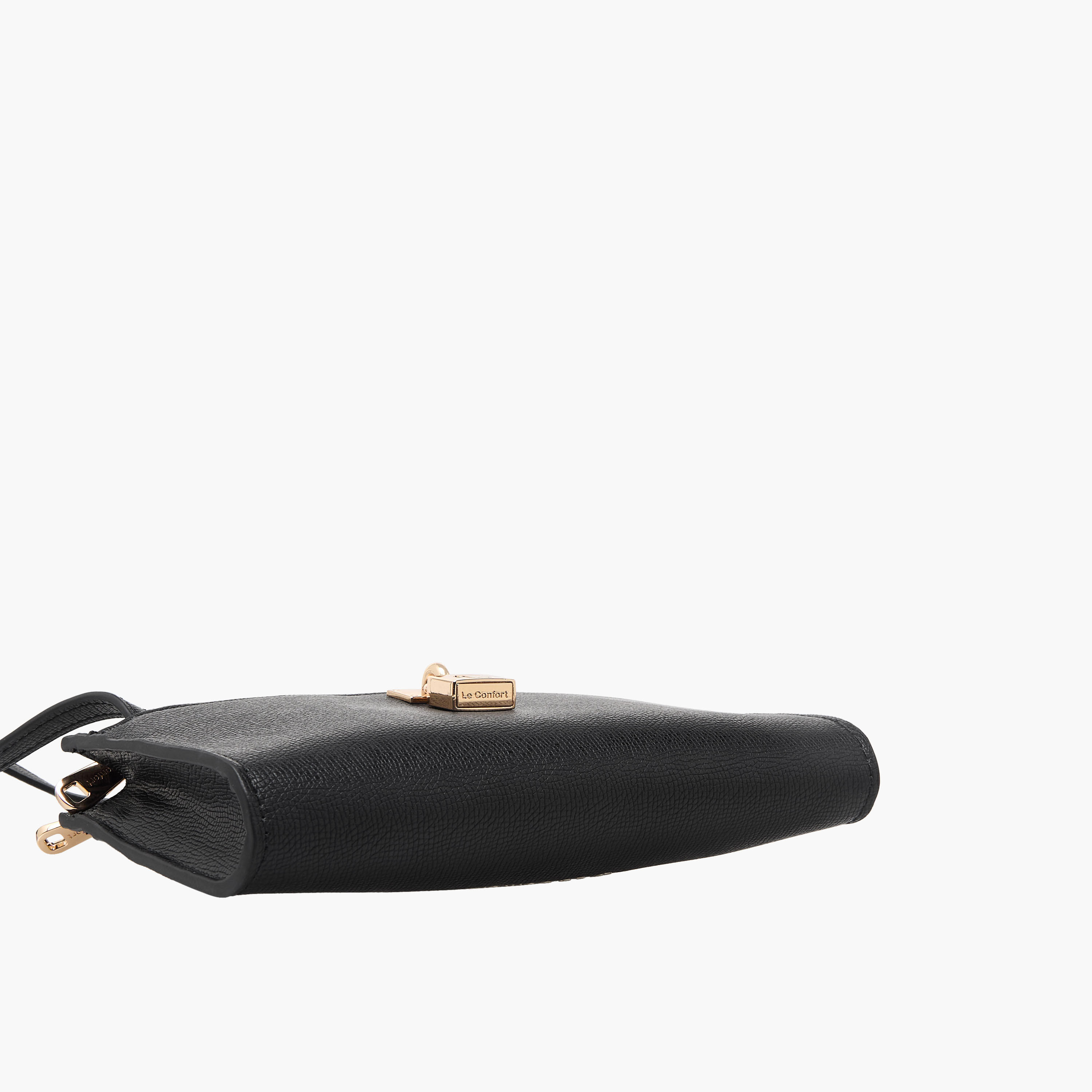 Le Confort Textured Crossbody Bag with Lock Accent-women-bagsandwallets-handbags-image-9
