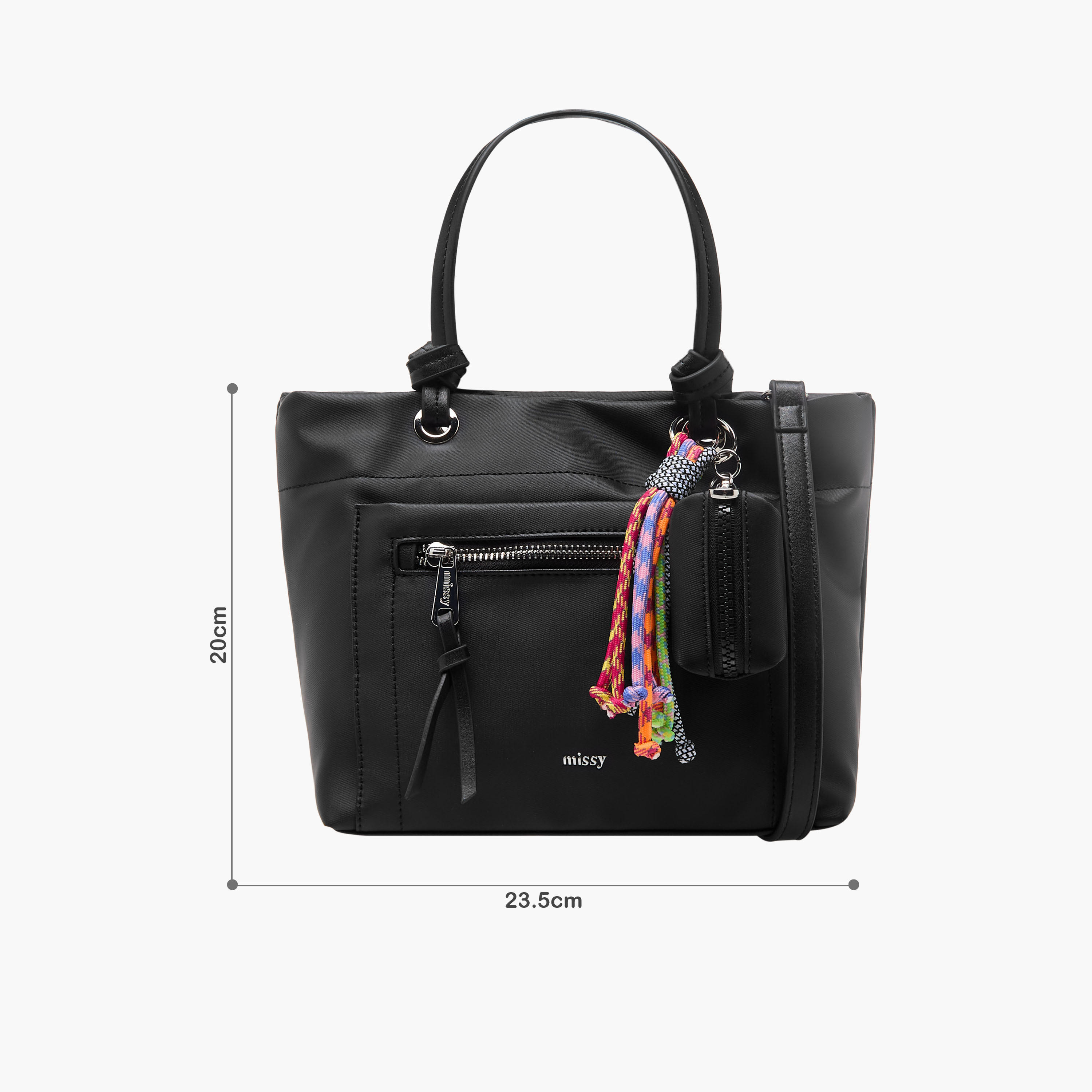 Missy Solid Tote Bag with Charm Accent-women-bagsandwallets-handbags-image-4