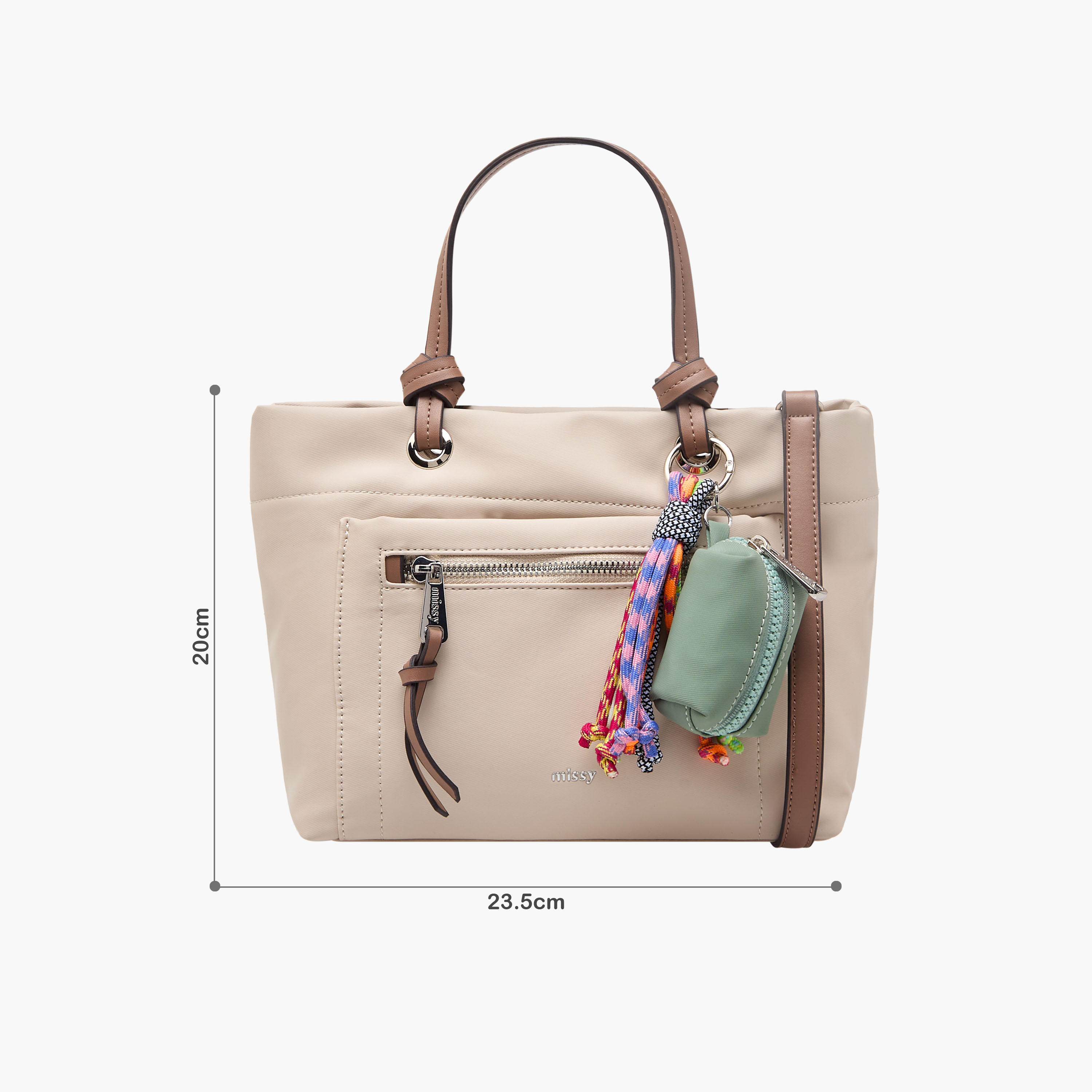Missy Solid Tote Bag with Charm Accent-women-bagsandwallets-handbags-image-4