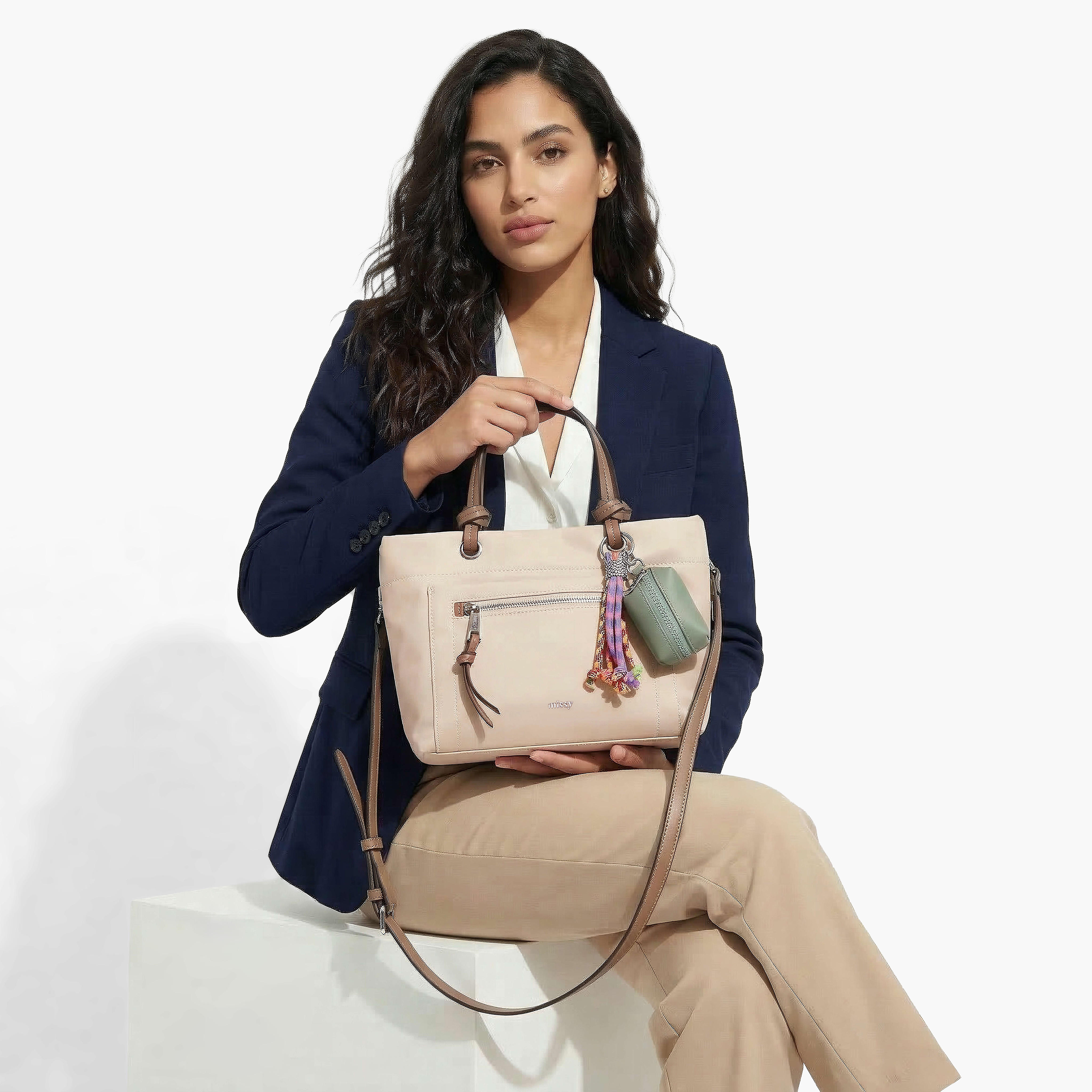 Missy Solid Tote Bag with Charm Accent-women-bagsandwallets-handbags-image-9