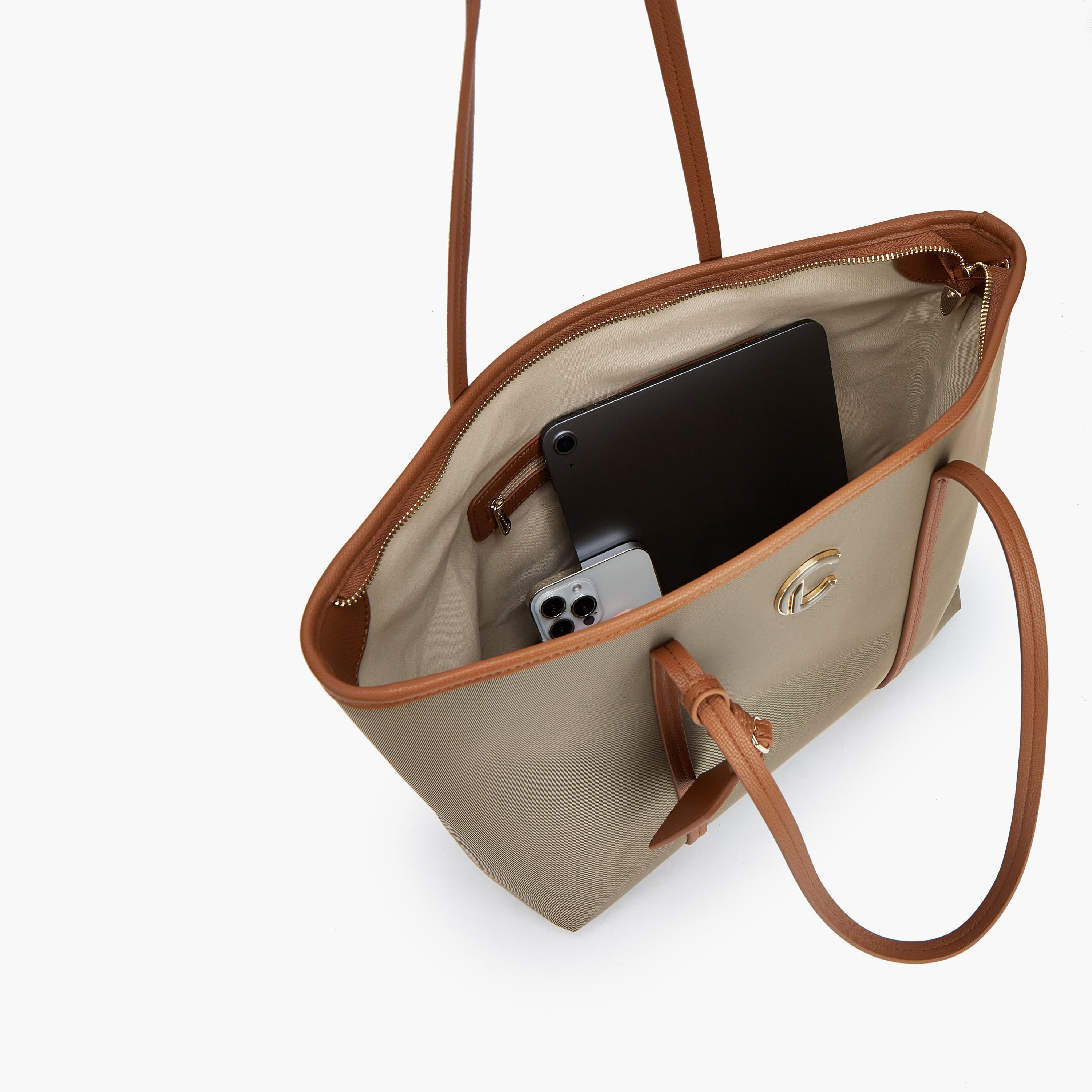 شنطة توتي بارزة الملمس بمقابض مزدوجة من لو كونفورت-women-bagsandwallets-handbags-image-1