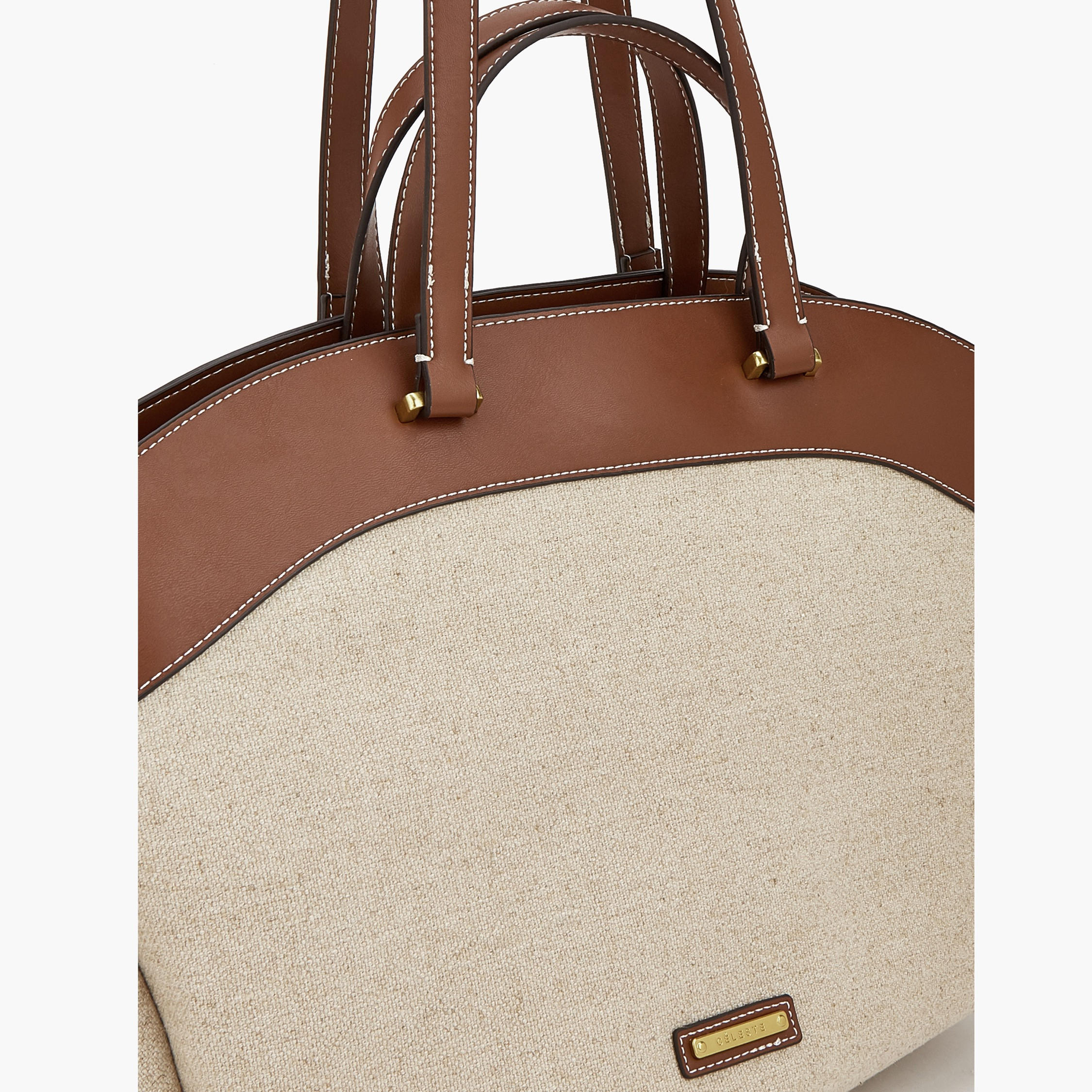 Celeste Textured Tote Bag with Double Handle-women-bagsandwallets-handbags-image-3