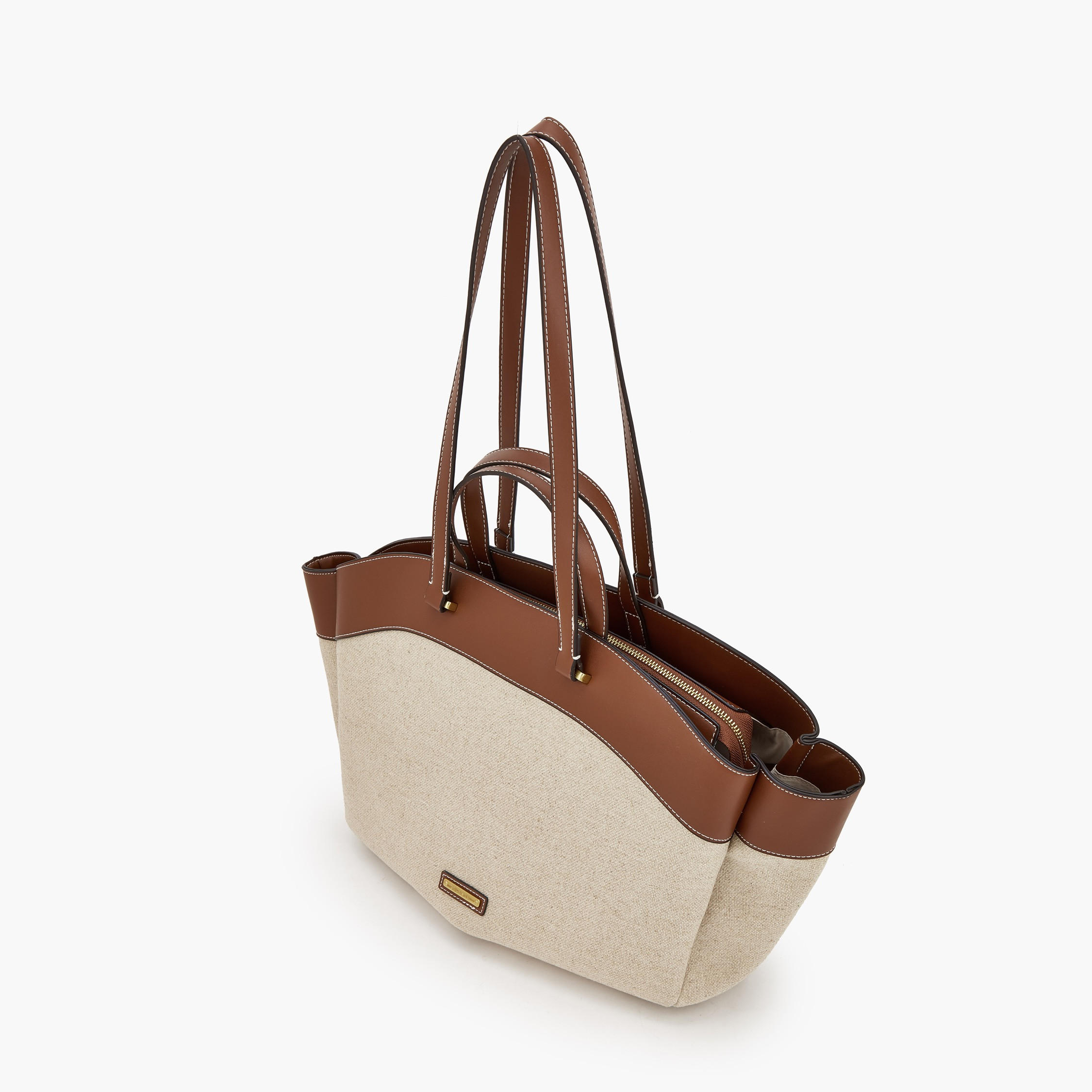 Celeste Textured Tote Bag with Double Handle-women-bagsandwallets-handbags-image-4