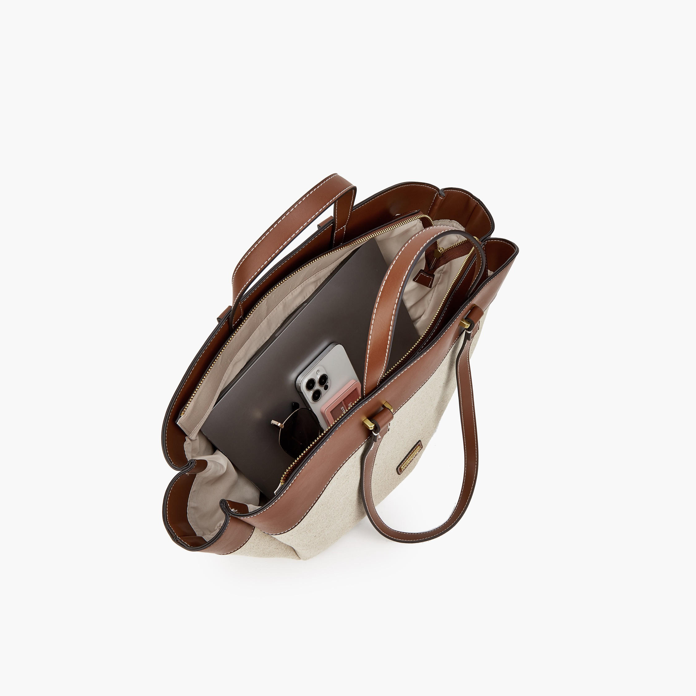 Celeste Textured Tote Bag with Double Handle-women-bagsandwallets-handbags-image-7