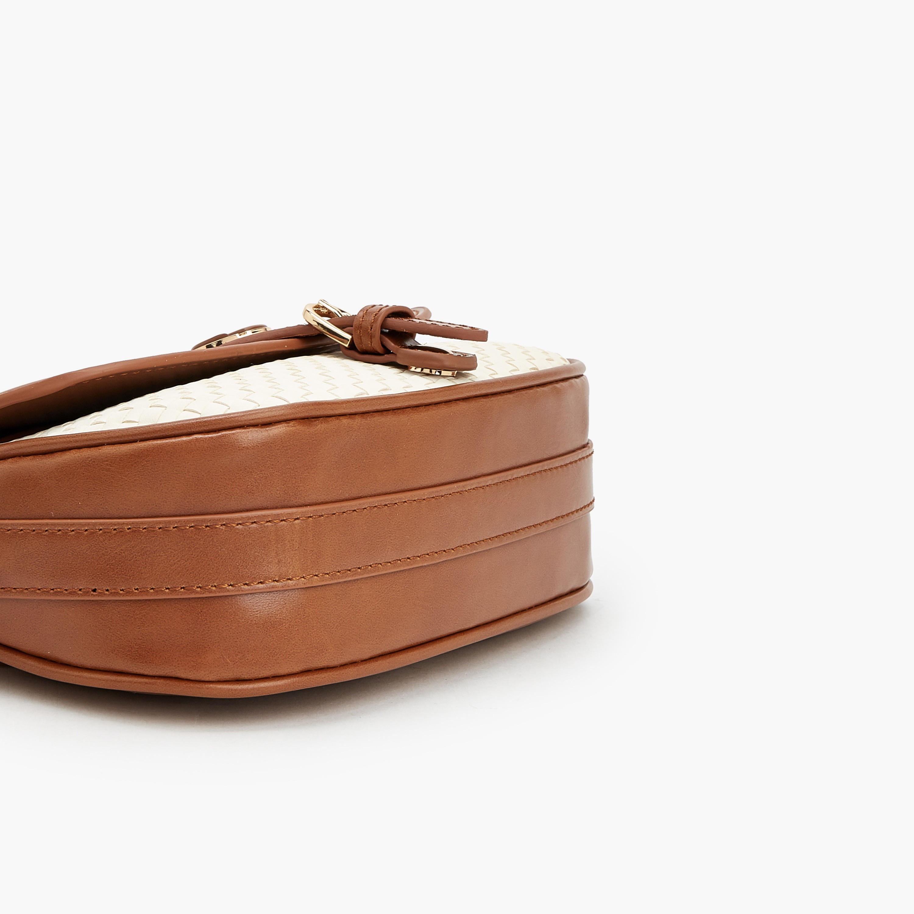 Le Confort Textured Crossbody Bag with Magnetic Button Closure-women-bagsandwallets-handbags-image-6