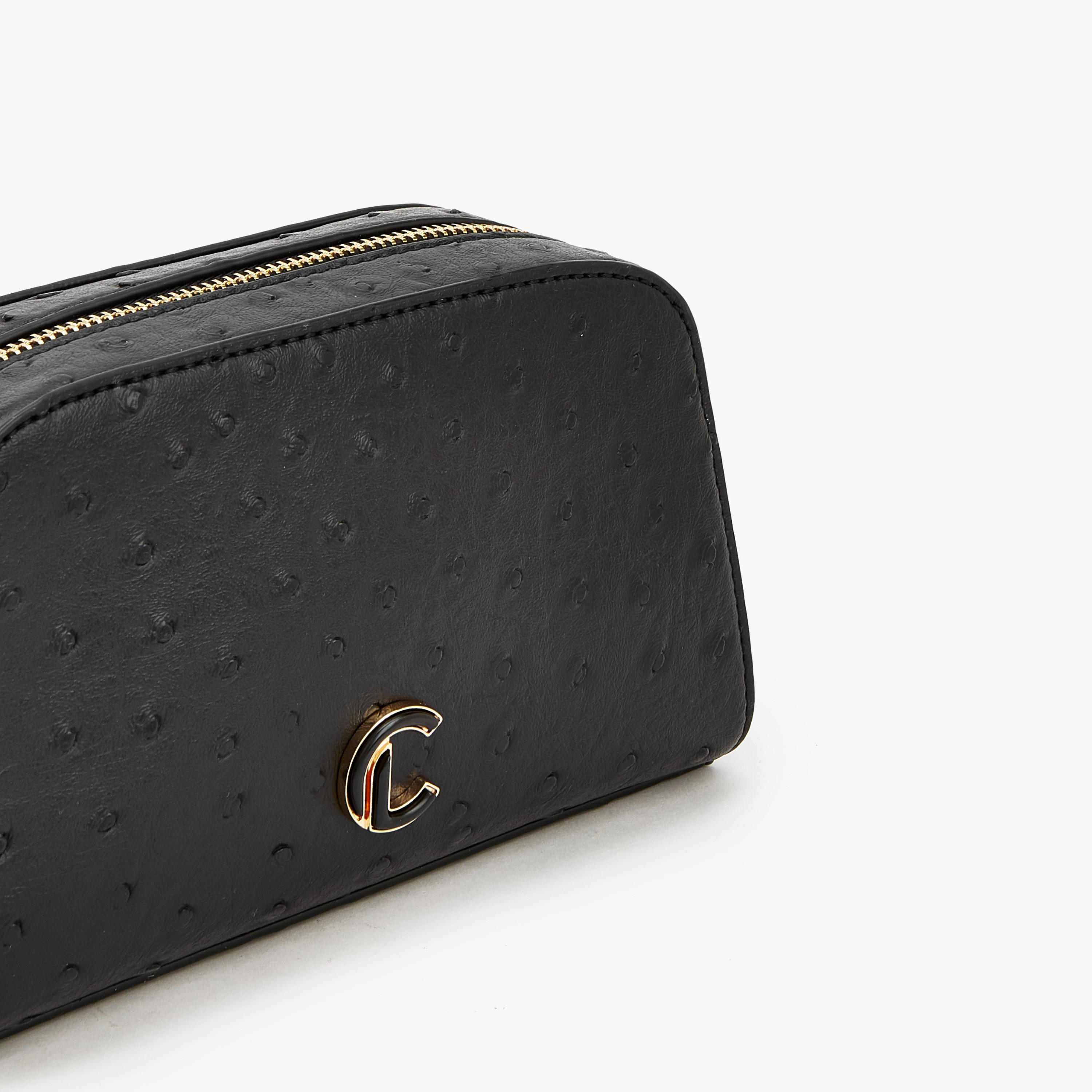 Le Confort Textured Crossbody Bag with Zip Closure-women-bagsandwallets-handbags-image-4