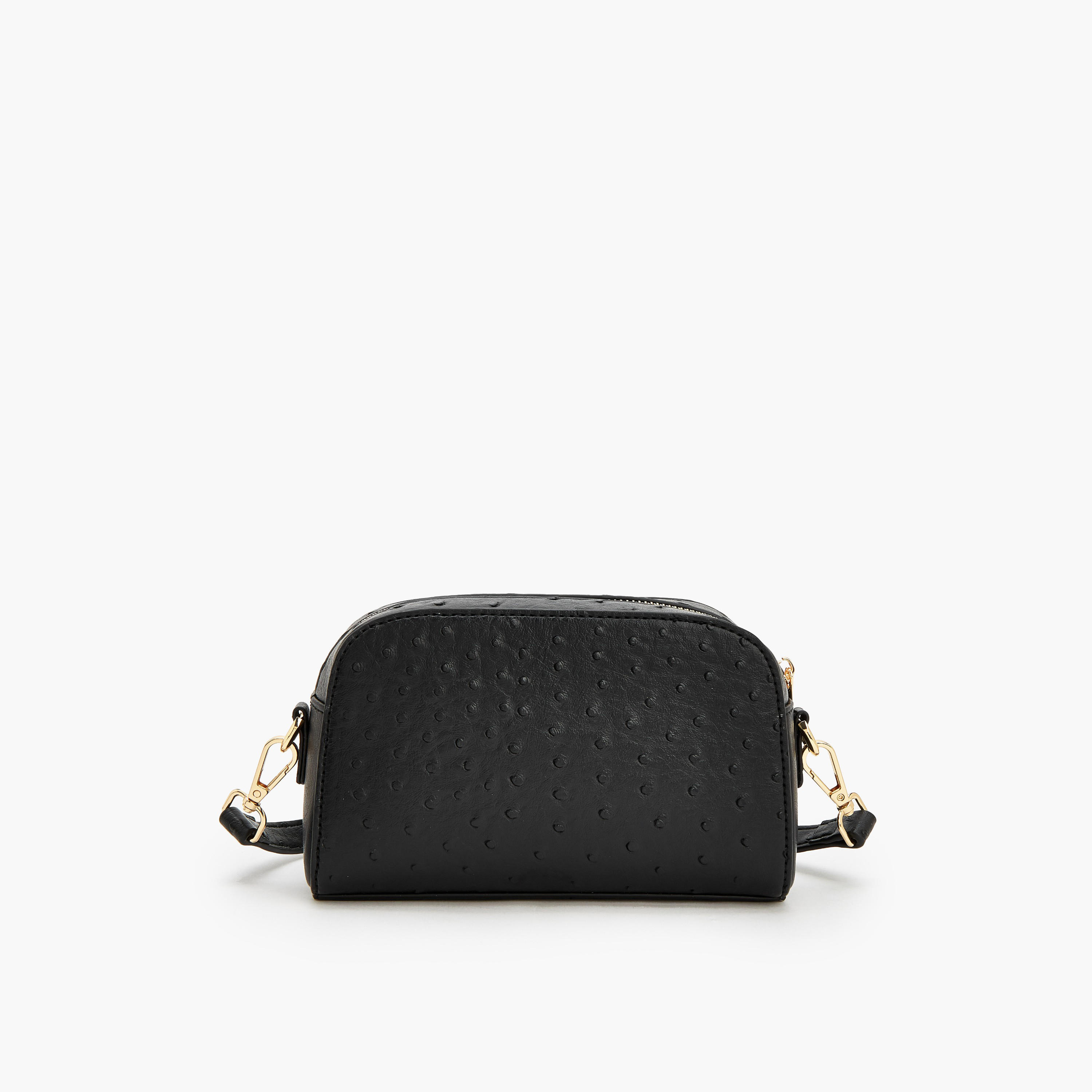 Le Confort Textured Crossbody Bag with Zip Closure-women-bagsandwallets-handbags-image-5