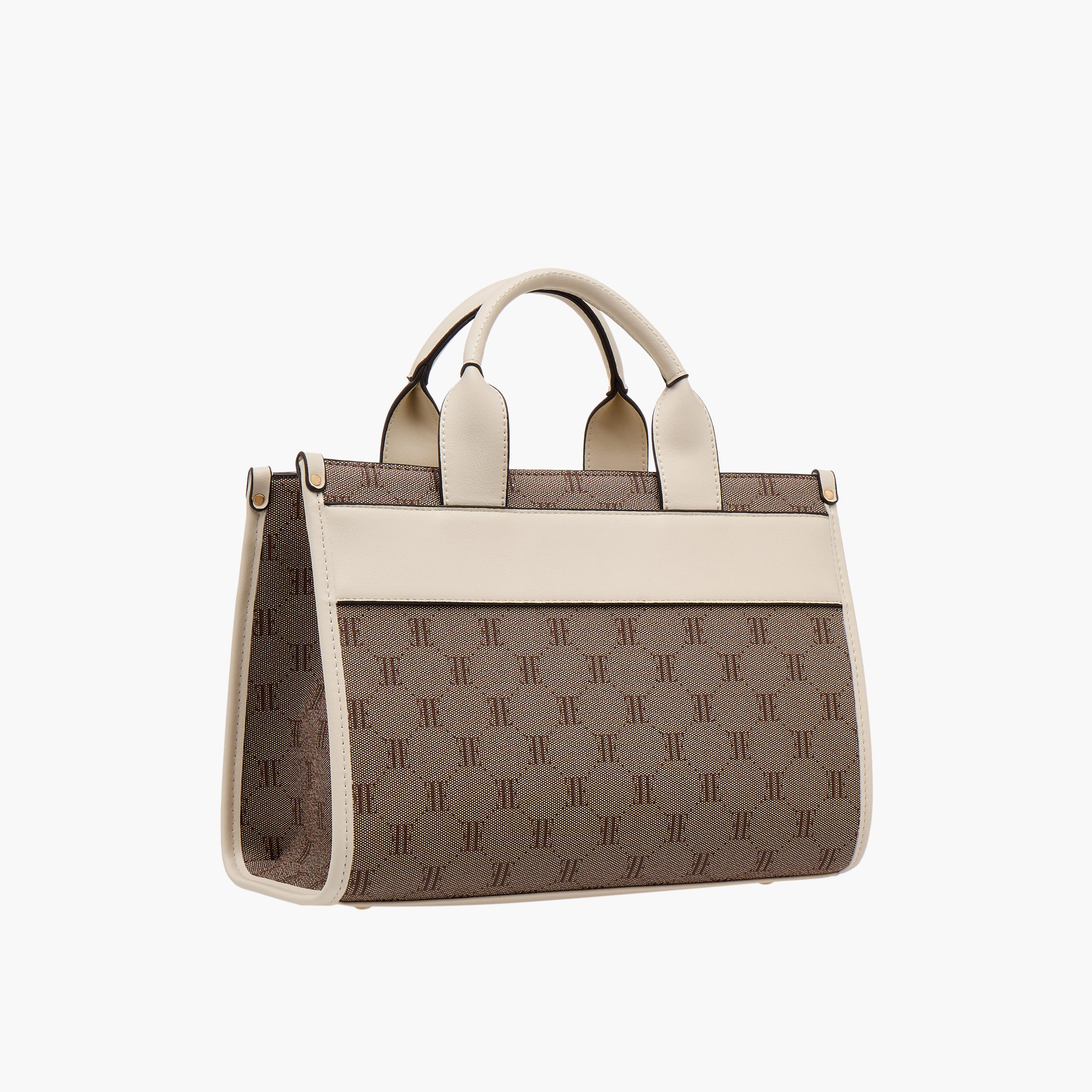 Elle Monogram Texture Tote Bag with Detachable Strap-women-bagsandwallets-handbags-image-3