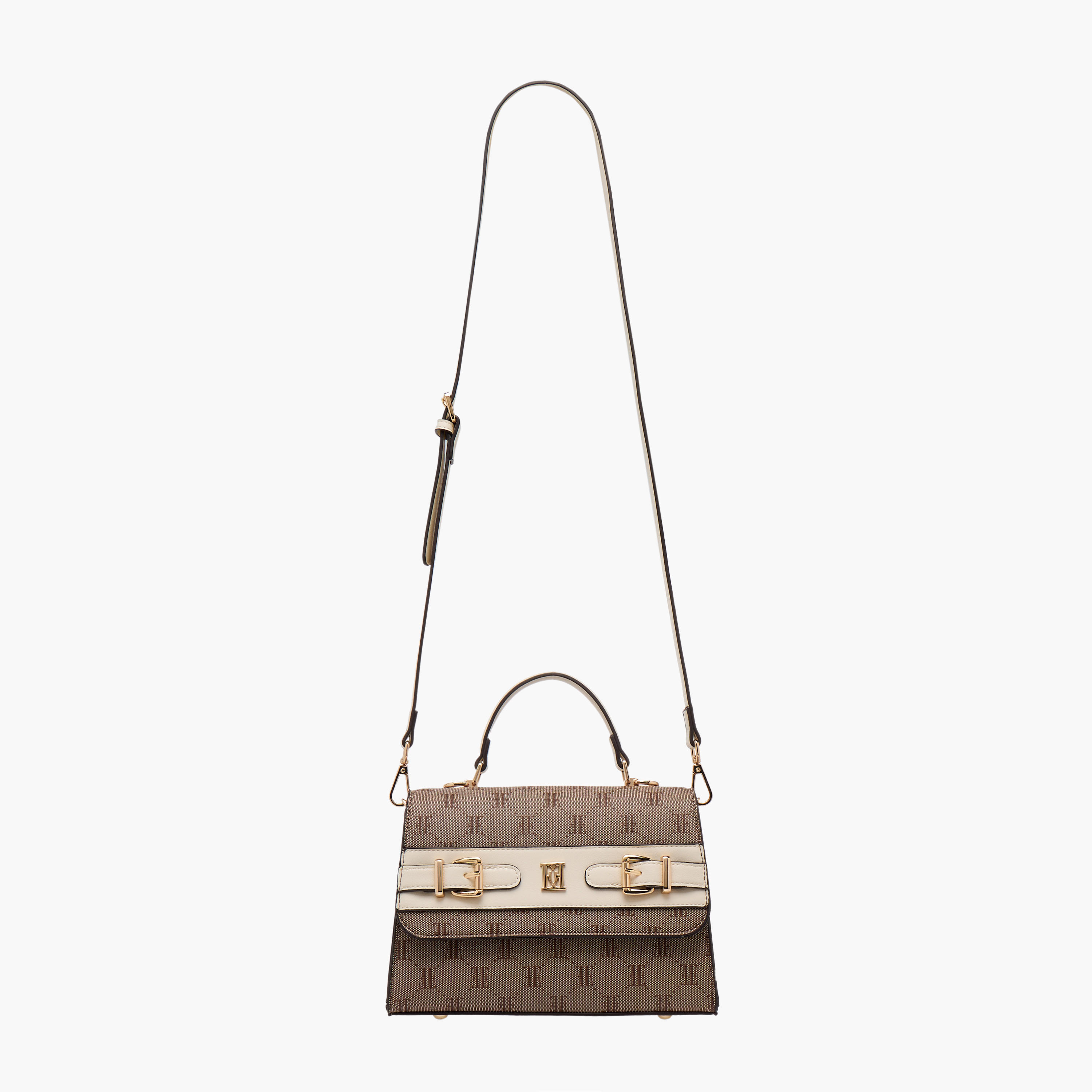 شنطة ساتشيل مونوجرام بارزة الملمس بحزام قابل للفصل من إيل-women-bagsandwallets-handbags-image-2