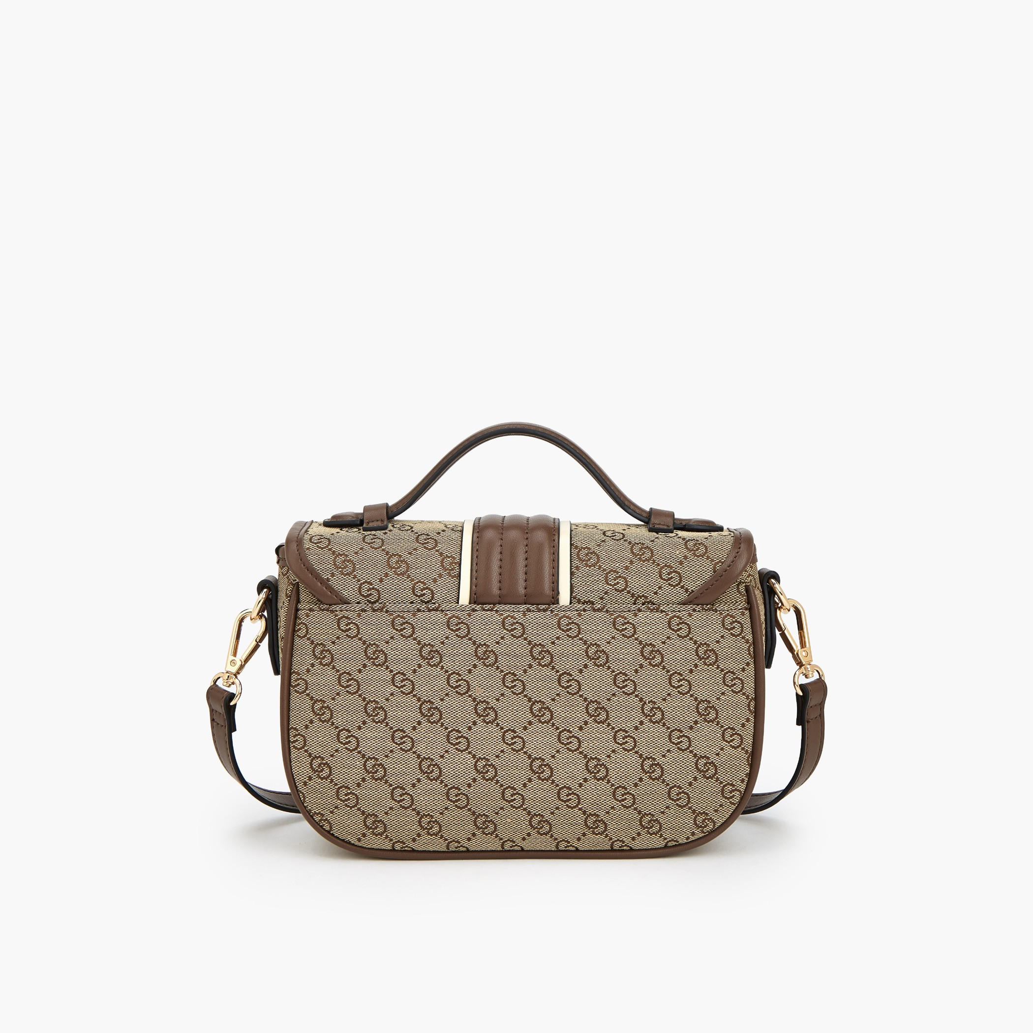 شنطة ساتشيل بملمس مونوجرام بارز وحزام قابل للفصل من سيليست-women-bagsandwallets-handbags-image-6