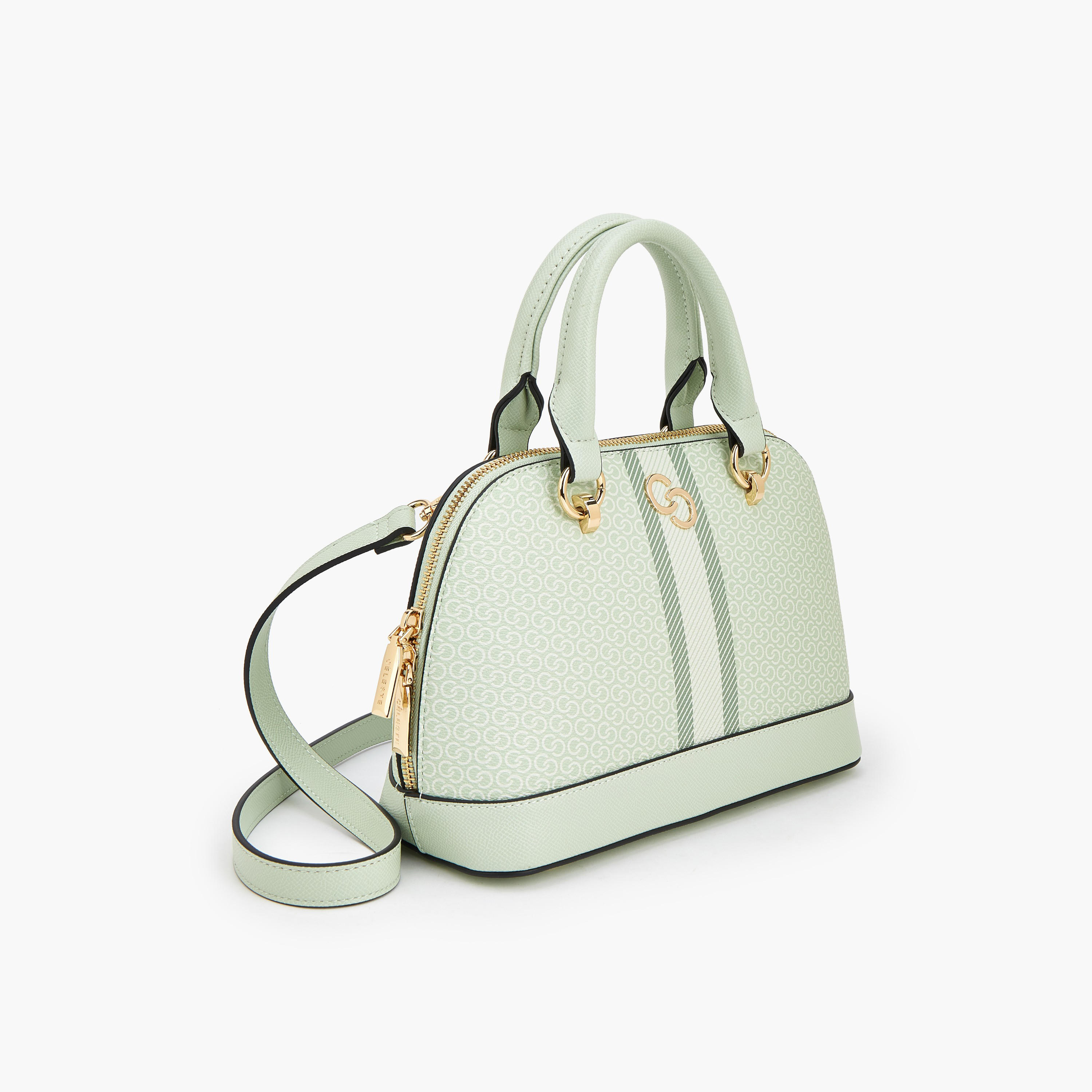 Celeste Monogram Print Dome Bag with Double Handle-women-bagsandwallets-handbags-image-4