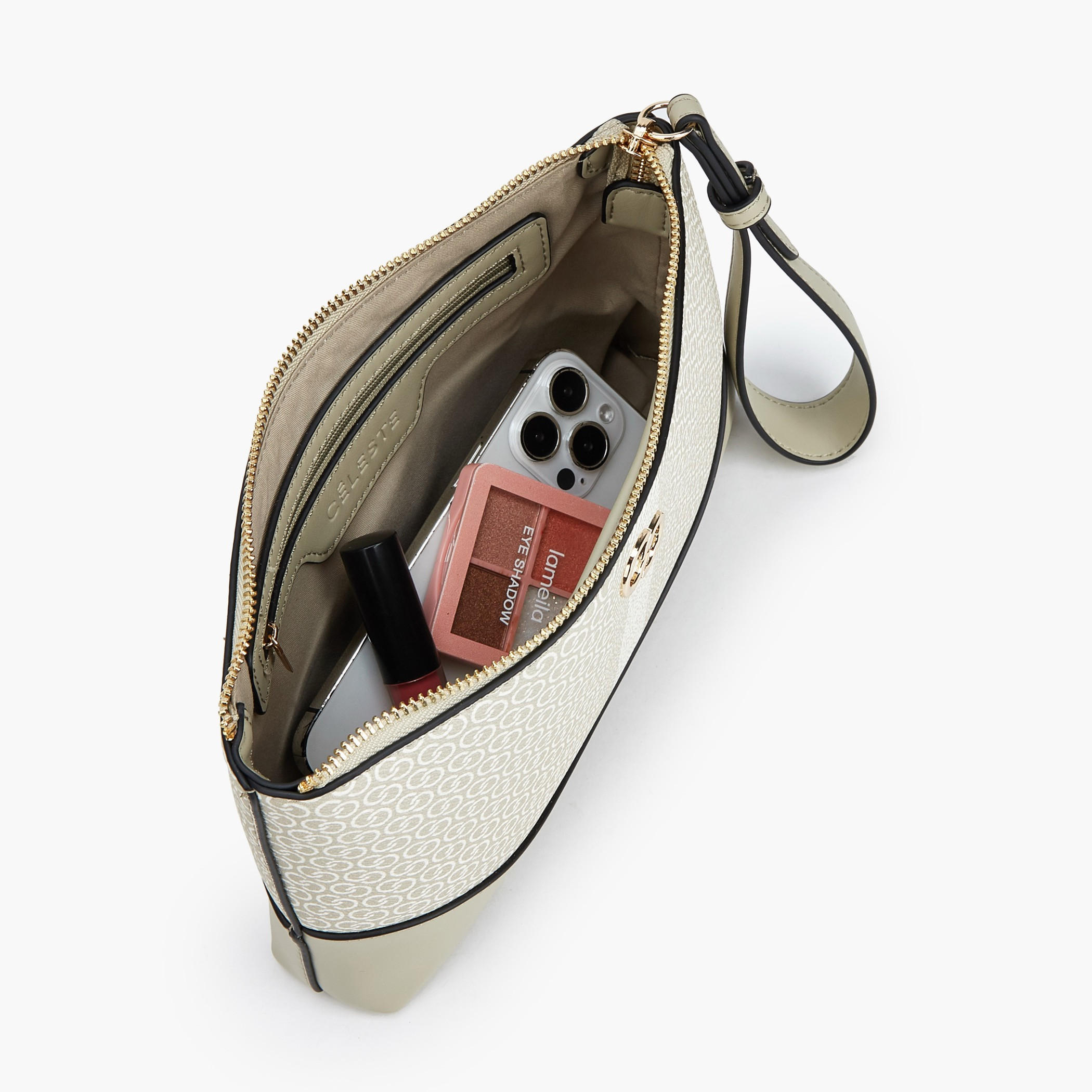 شنطة كلاتش بطبعات مونوجرام وسحاب إغلاق-women-bagsandwallets-handbags-image-1