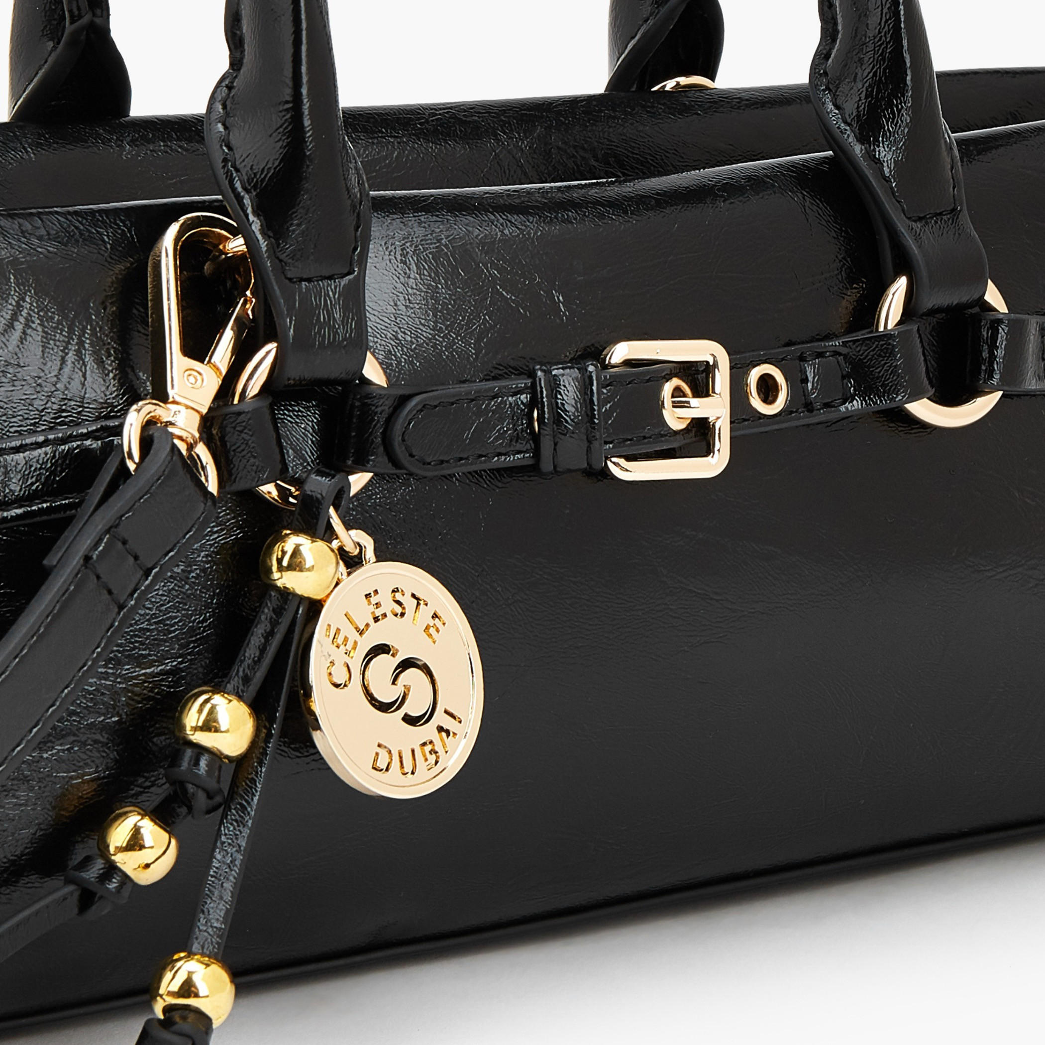 Celeste Buckle Detail Tote Bag with Double Handle-women-bagsandwallets-handbags-image-5