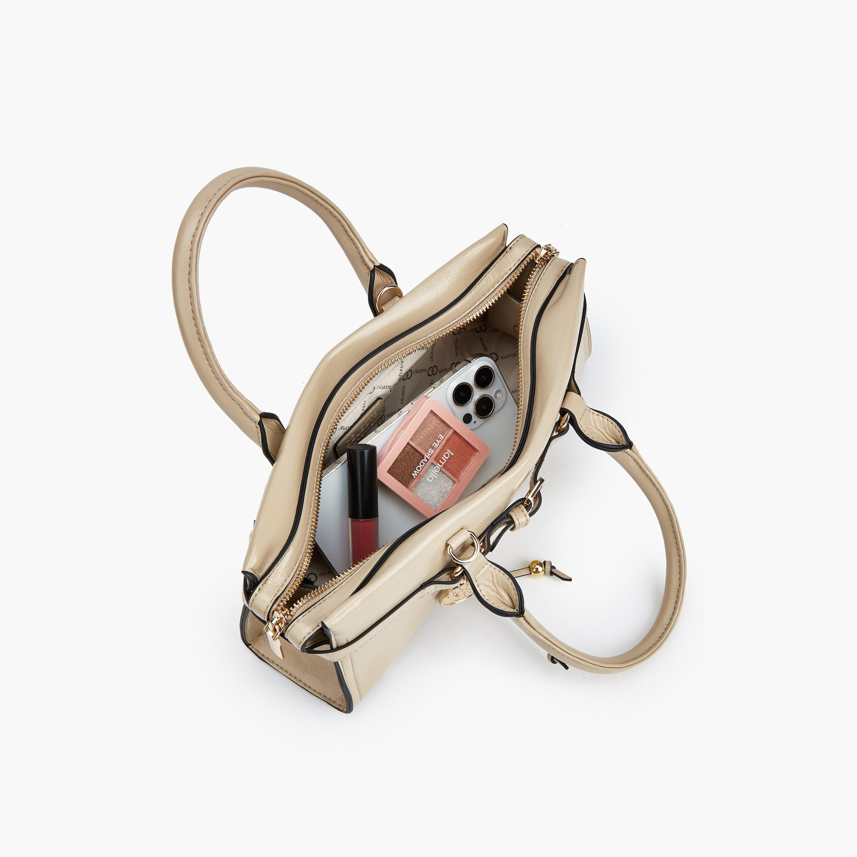 شنطة توتي بتفاصيل إبزيم ومقابض مزدوج من سيليست-women-bagsandwallets-handbags-image-9