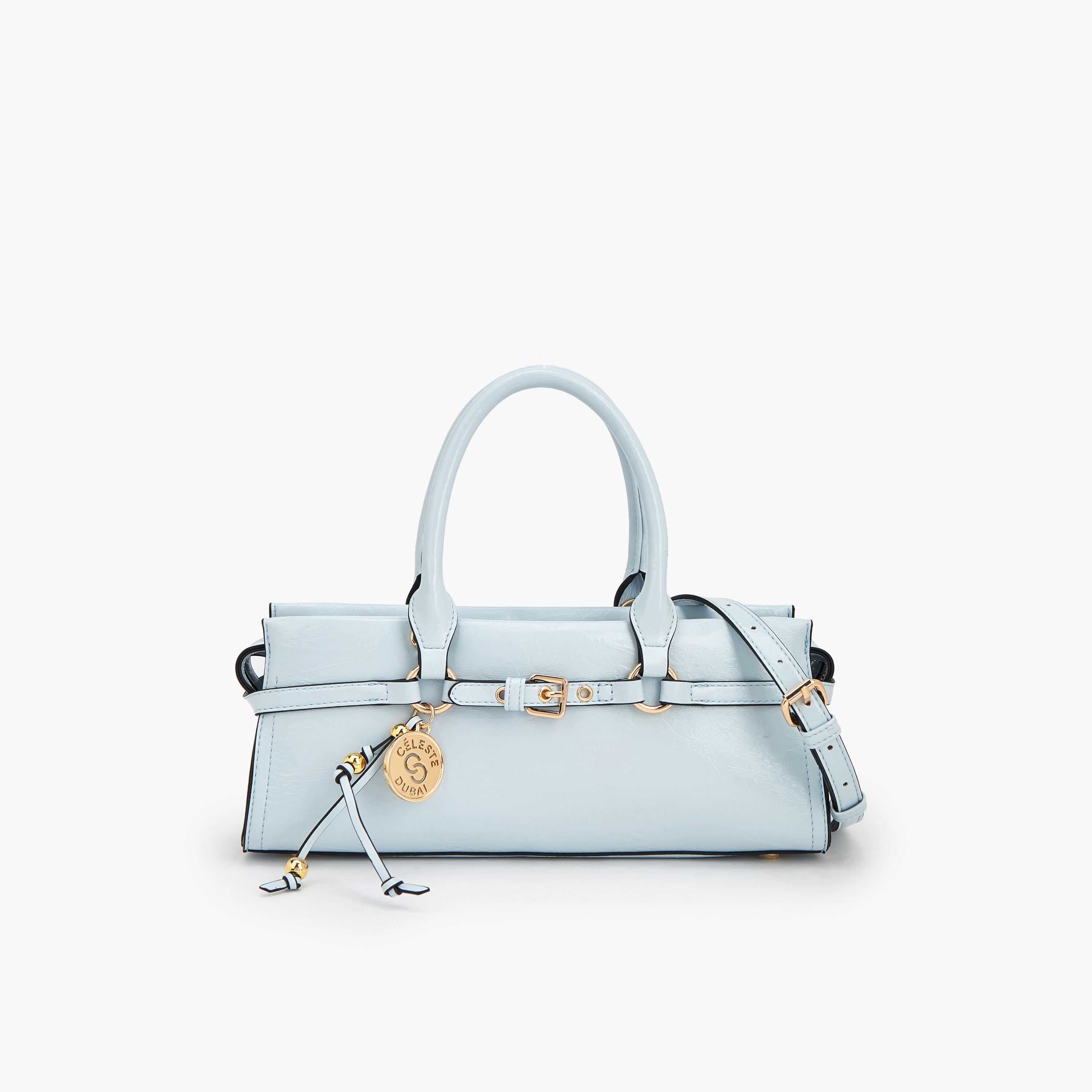 Celeste Buckle Detail Tote Bag with Double Handle-women-bagsandwallets-handbags-image-1