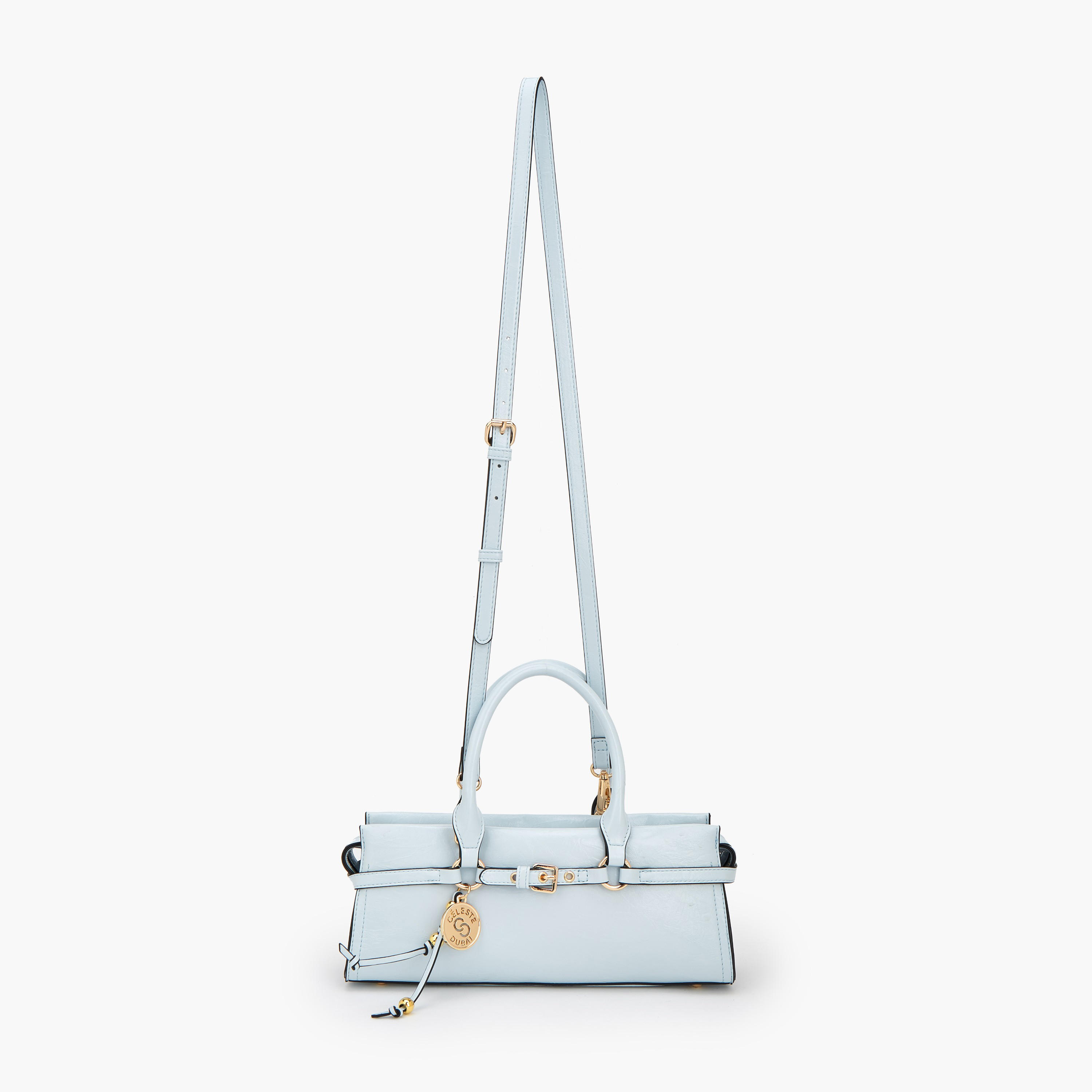 Celeste Buckle Detail Tote Bag with Double Handle-women-bagsandwallets-handbags-image-3
