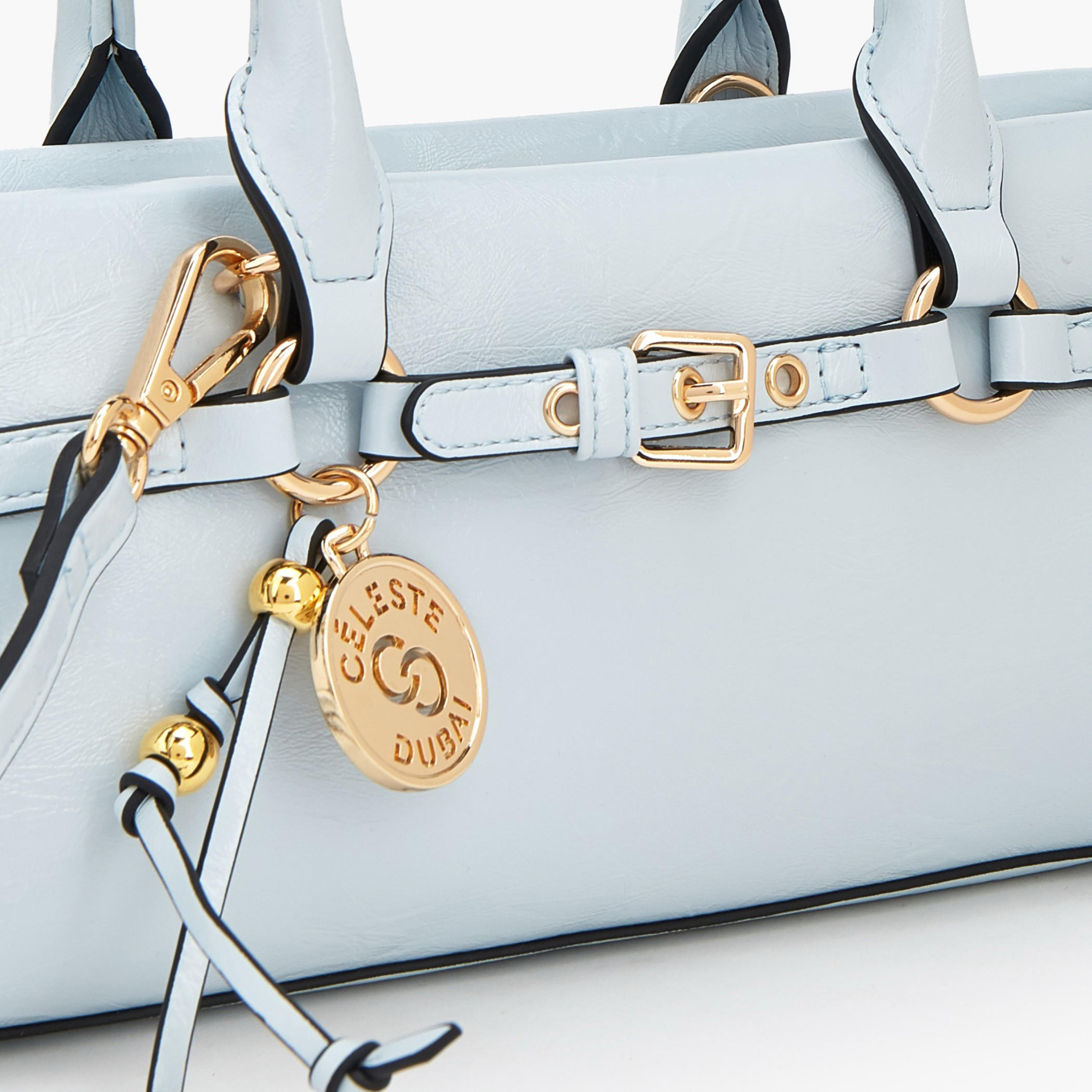Celeste Buckle Detail Tote Bag with Double Handle-women-bagsandwallets-handbags-image-5