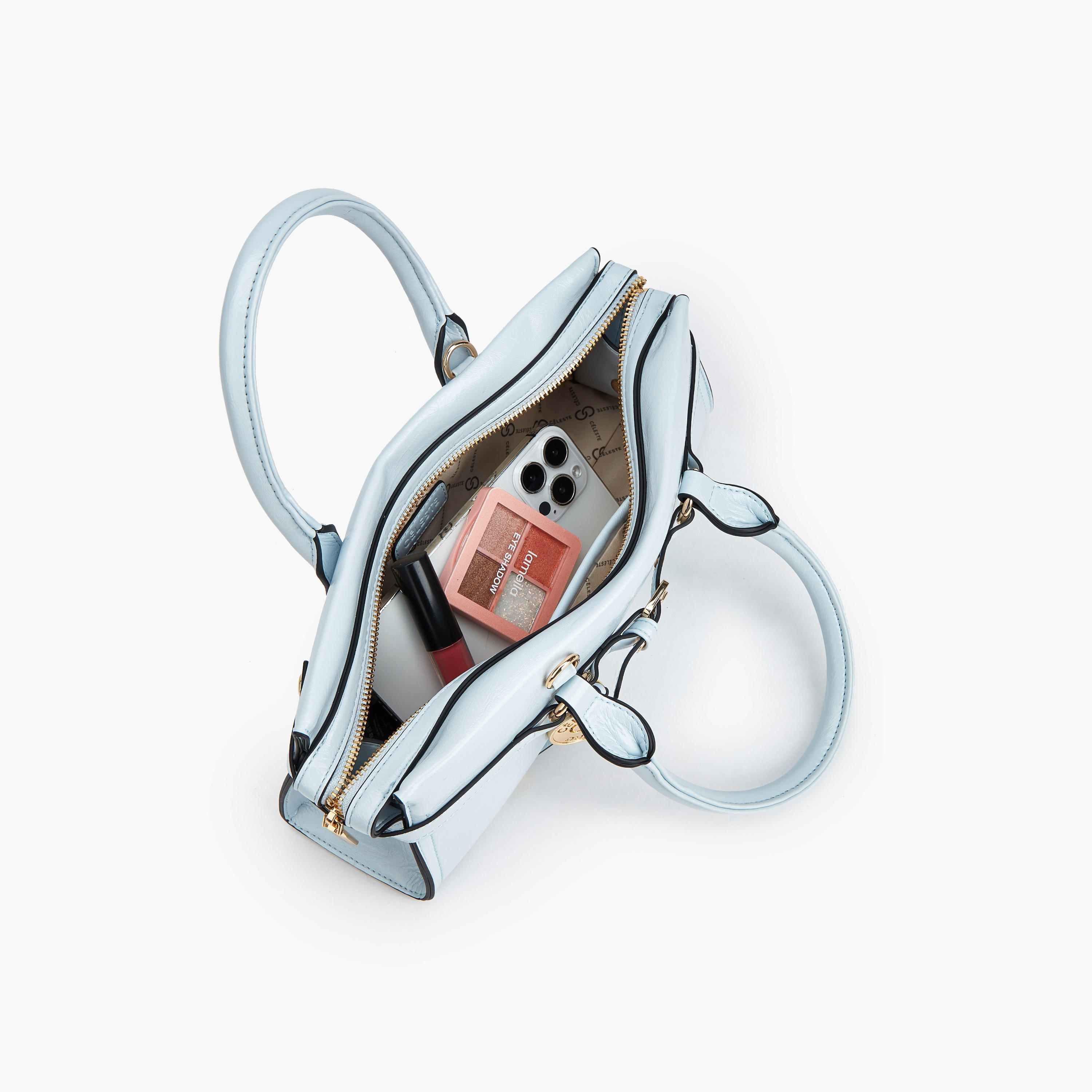 Celeste Buckle Detail Tote Bag with Double Handle-women-bagsandwallets-handbags-image-8