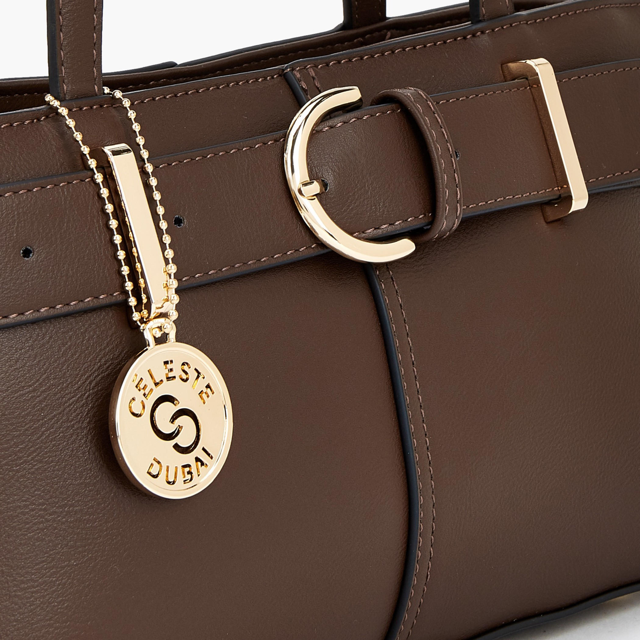 شنطة توتي بتفاصيل إبزيم ومقبض مزدوج من سيليست-women-bagsandwallets-handbags-image-5