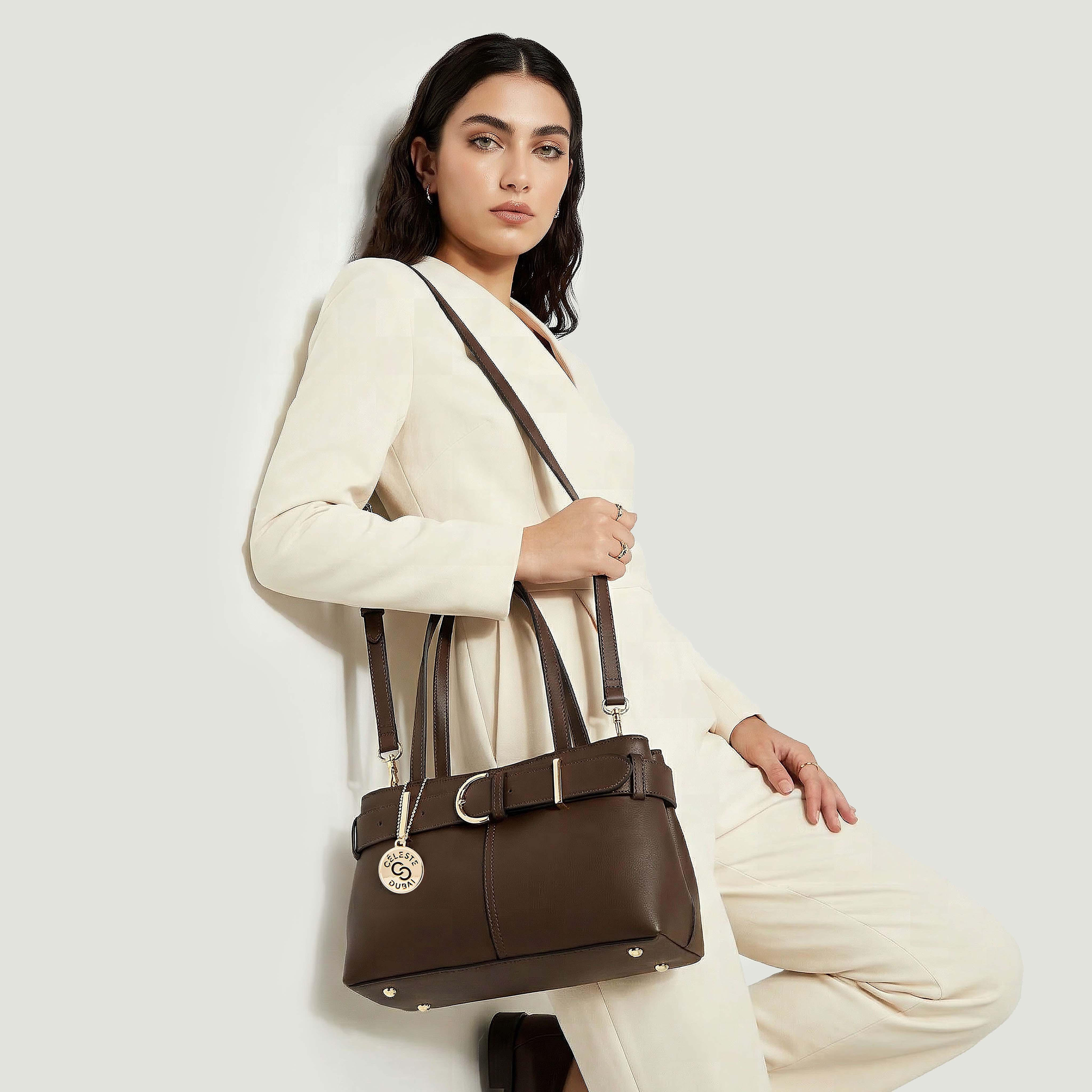 شنطة توتي بتفاصيل إبزيم ومقبض مزدوج من سيليست-women-bagsandwallets-handbags-image-8