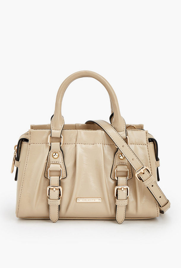 Celeste Buckle Detail Tote Bag with Double Handle-women-image-1
