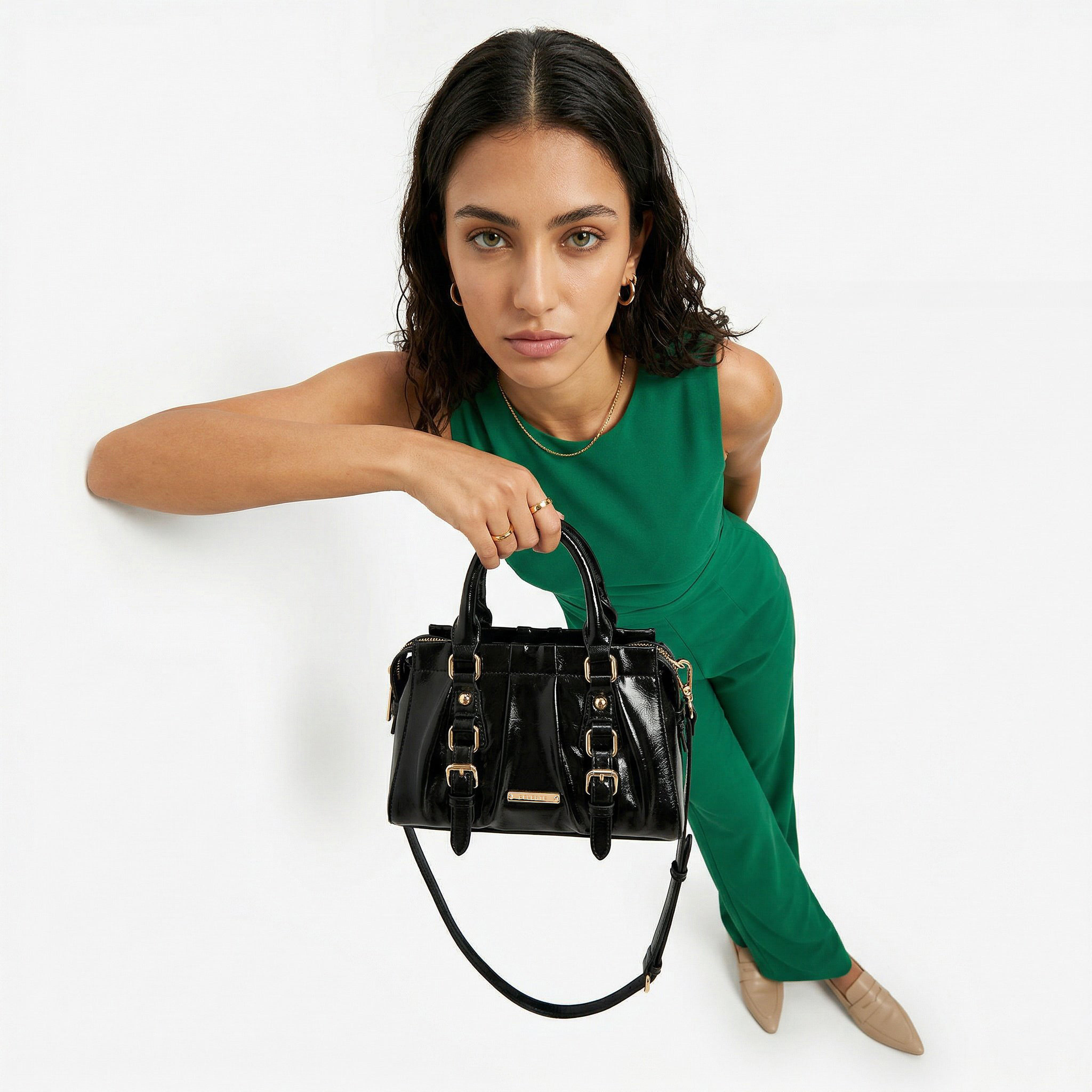 Celeste Buckle Detail Tote Bag with Double Handle-women-bagsandwallets-handbags-image-10