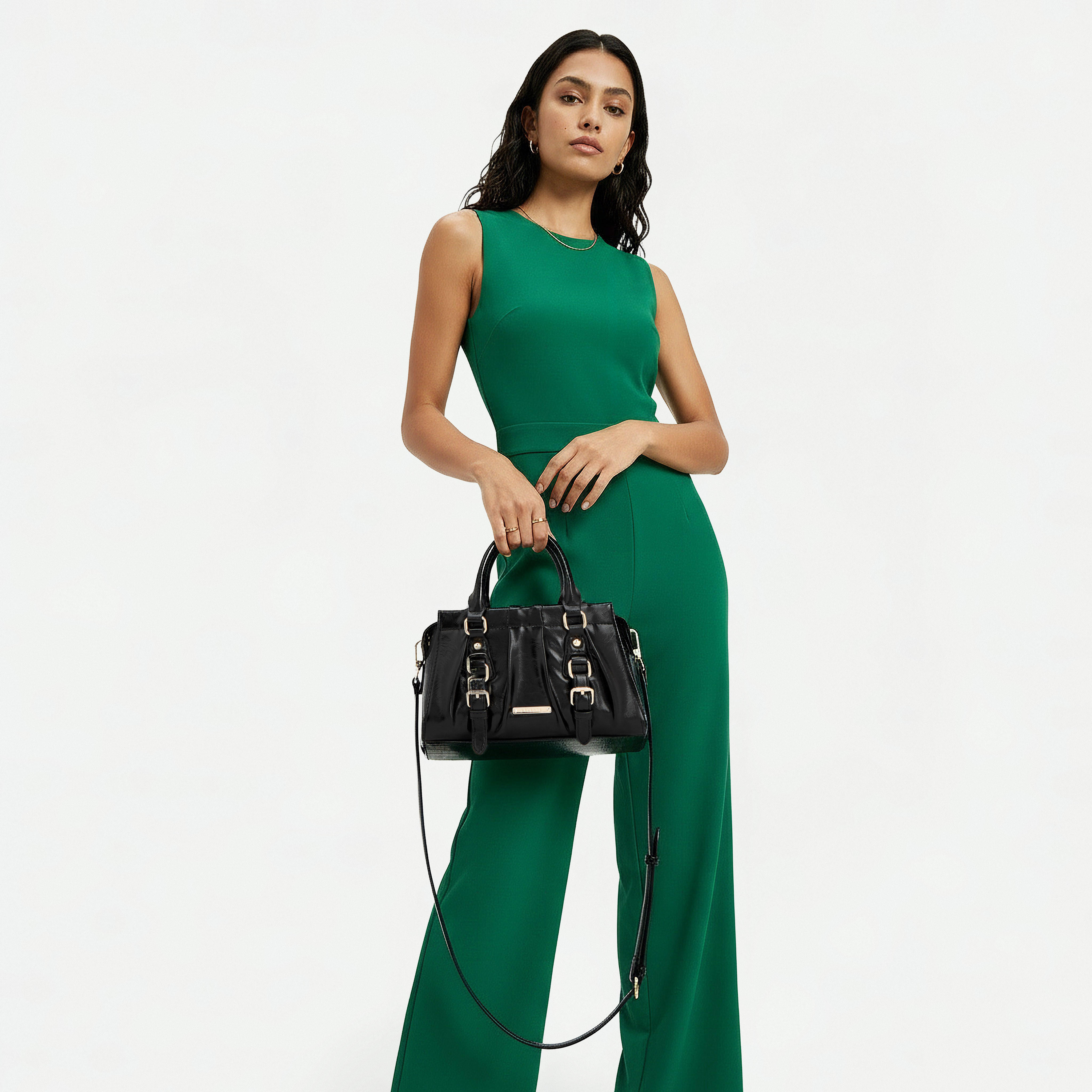 Celeste Buckle Detail Tote Bag with Double Handle-women-bagsandwallets-handbags-image-2