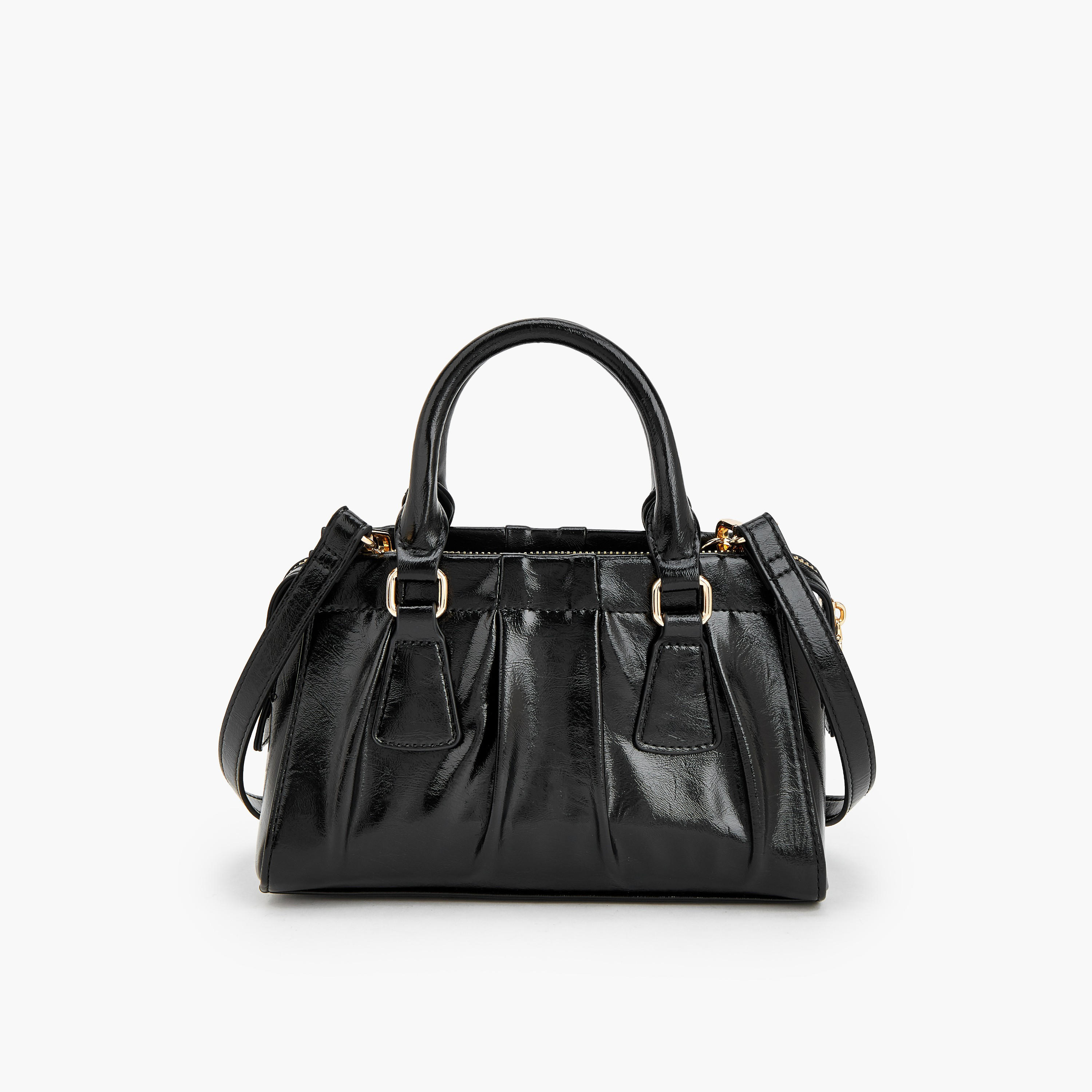 Celeste Buckle Detail Tote Bag with Double Handle-women-bagsandwallets-handbags-image-6