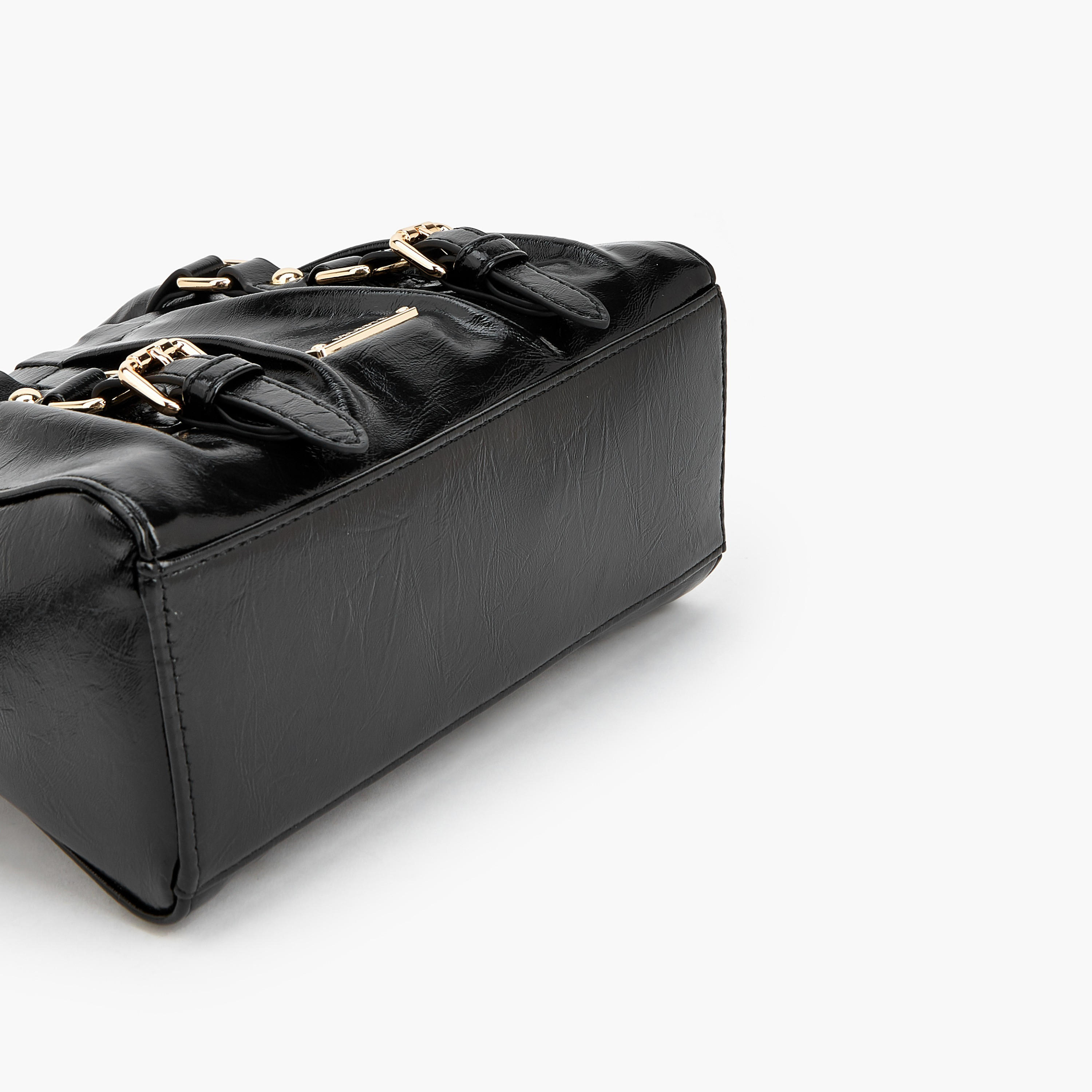 Celeste Buckle Detail Tote Bag with Double Handle-women-bagsandwallets-handbags-image-7
